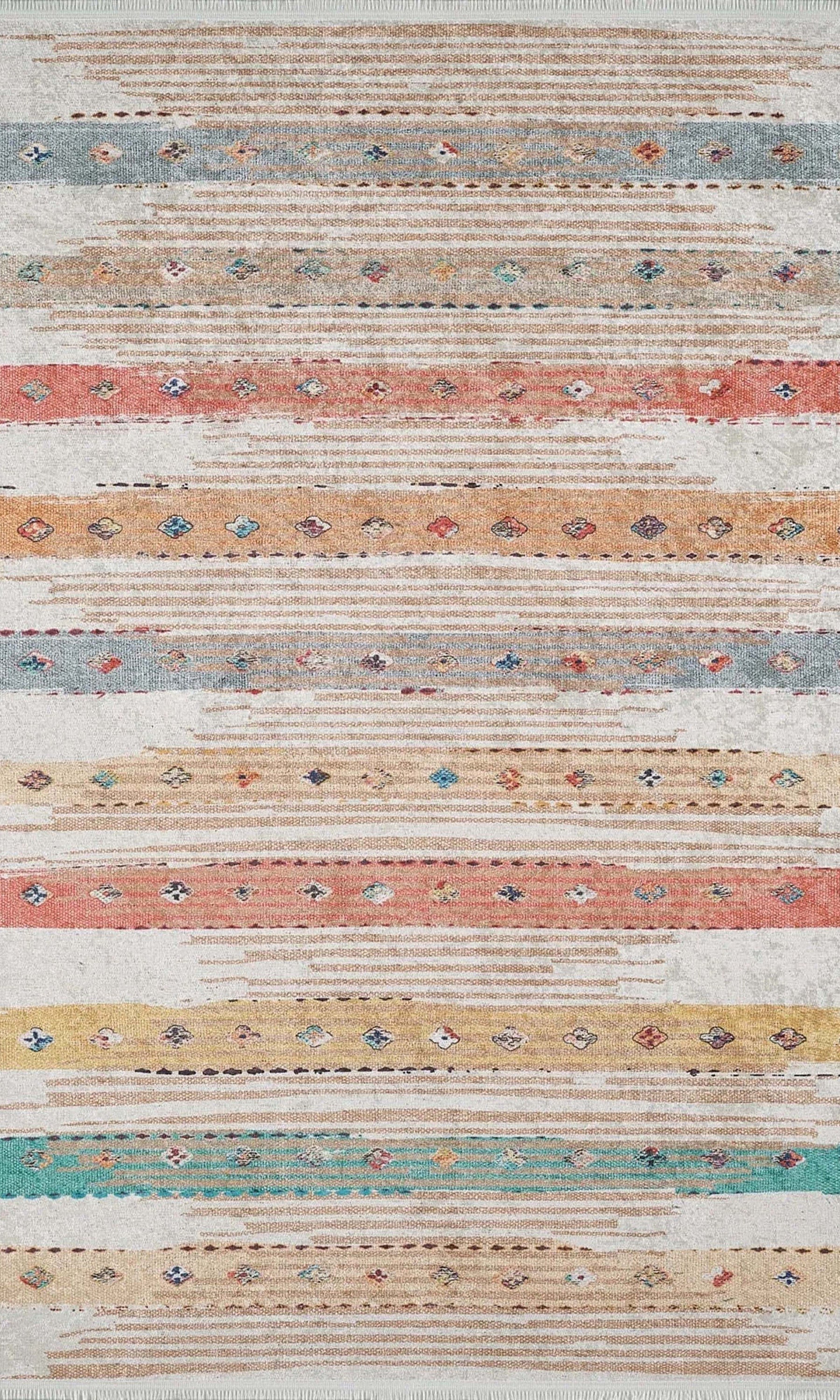 Perla Boho Colorful Kids Room Rug