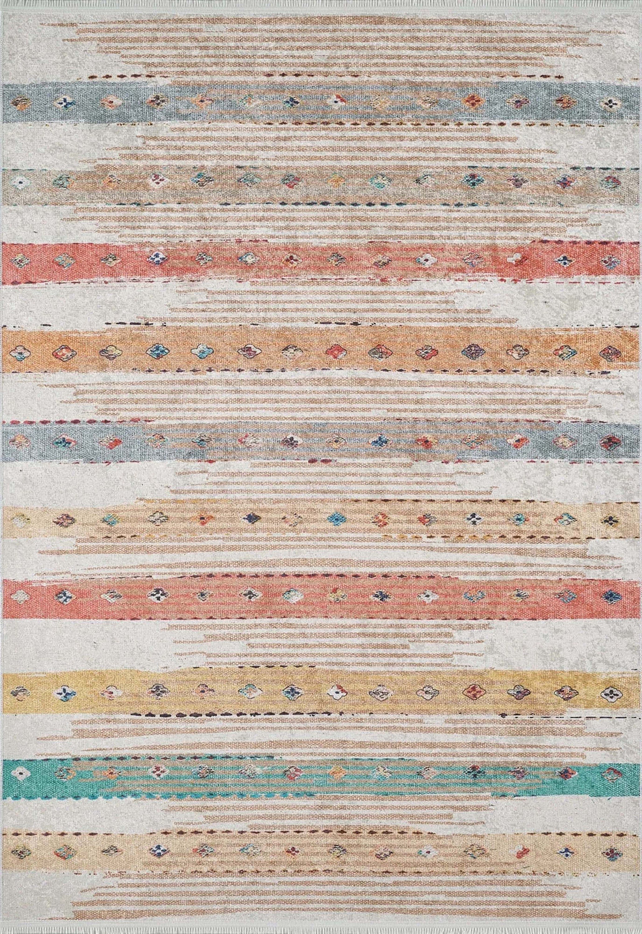 Perla Boho Colorful Kids Room Rug