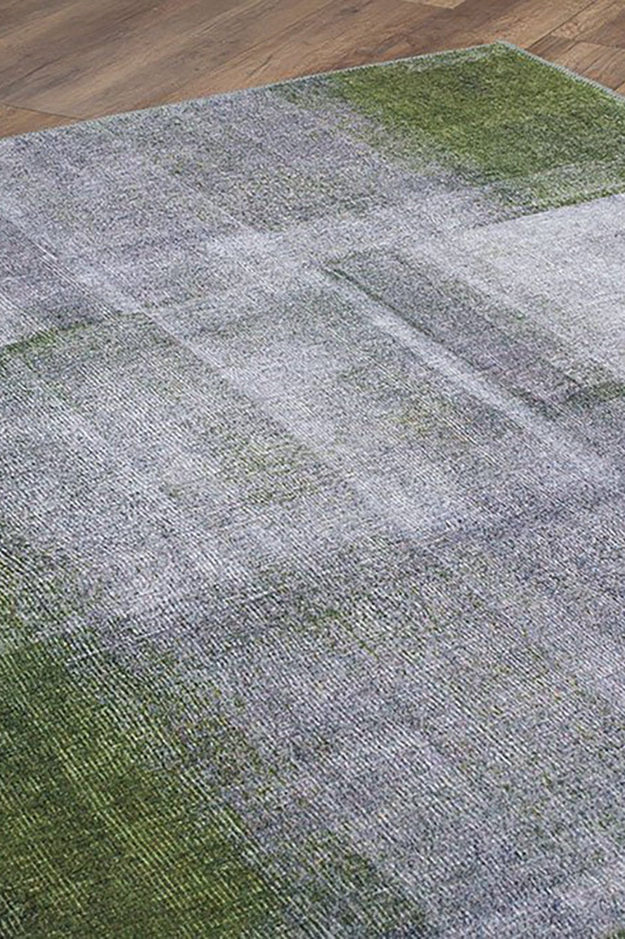 Piana Contemporary Modern Gray Green Rug