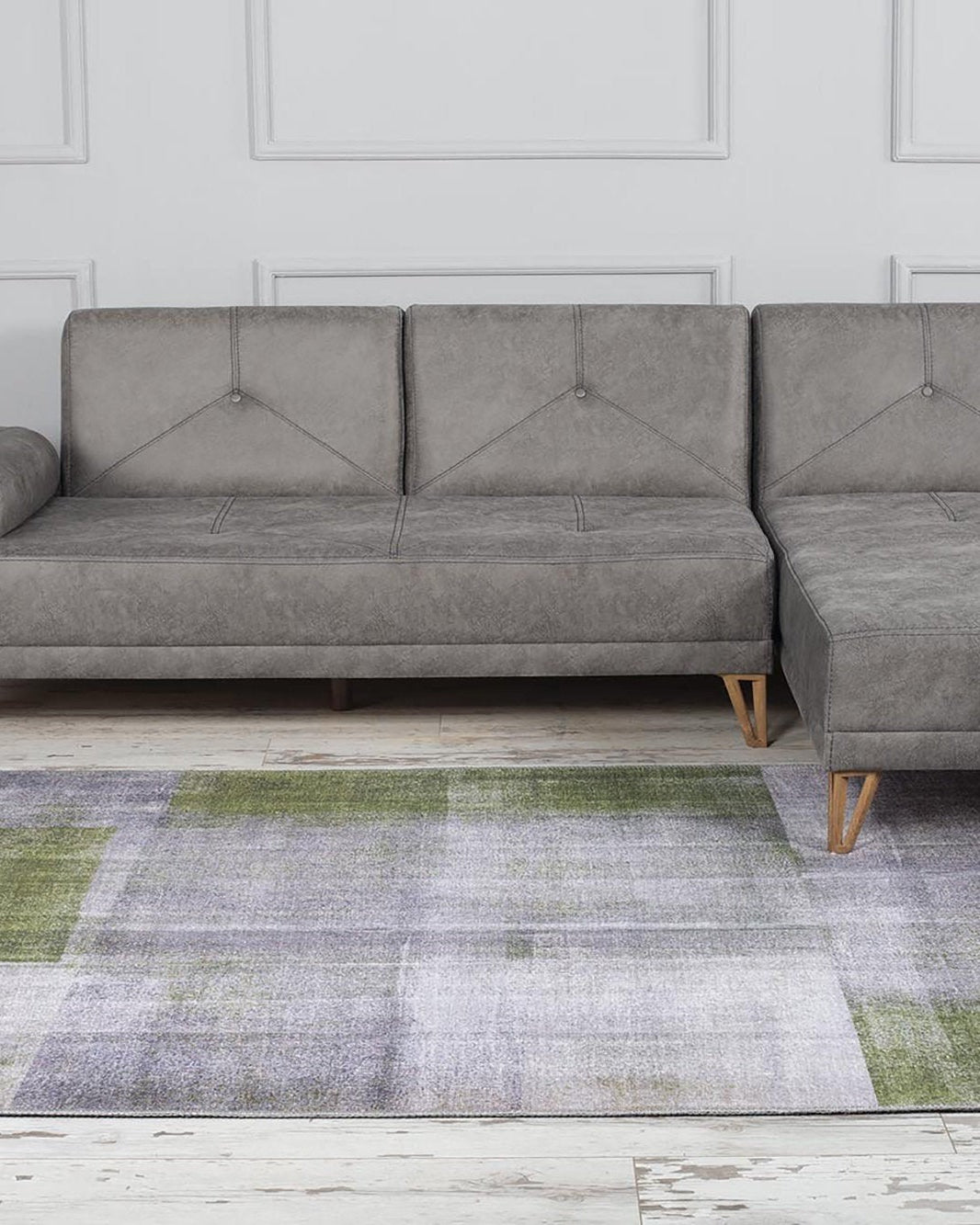 Piana Contemporary Modern Gray Green Rug
