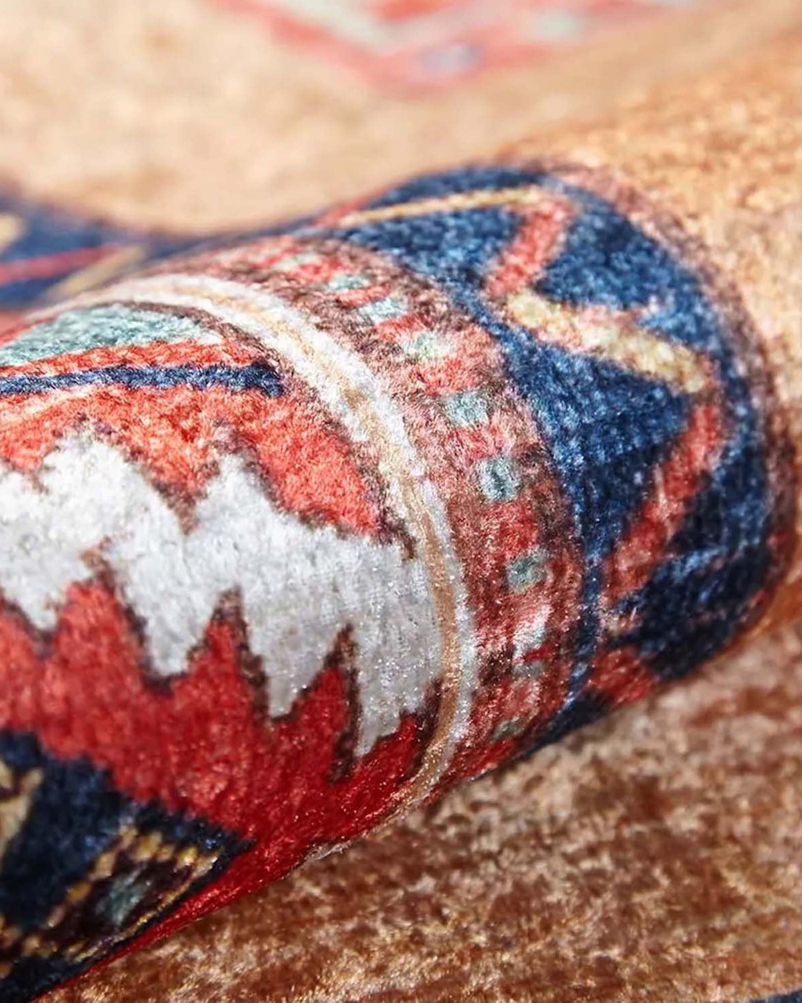 Piela Turkish Orange Colorful Pattern Rug