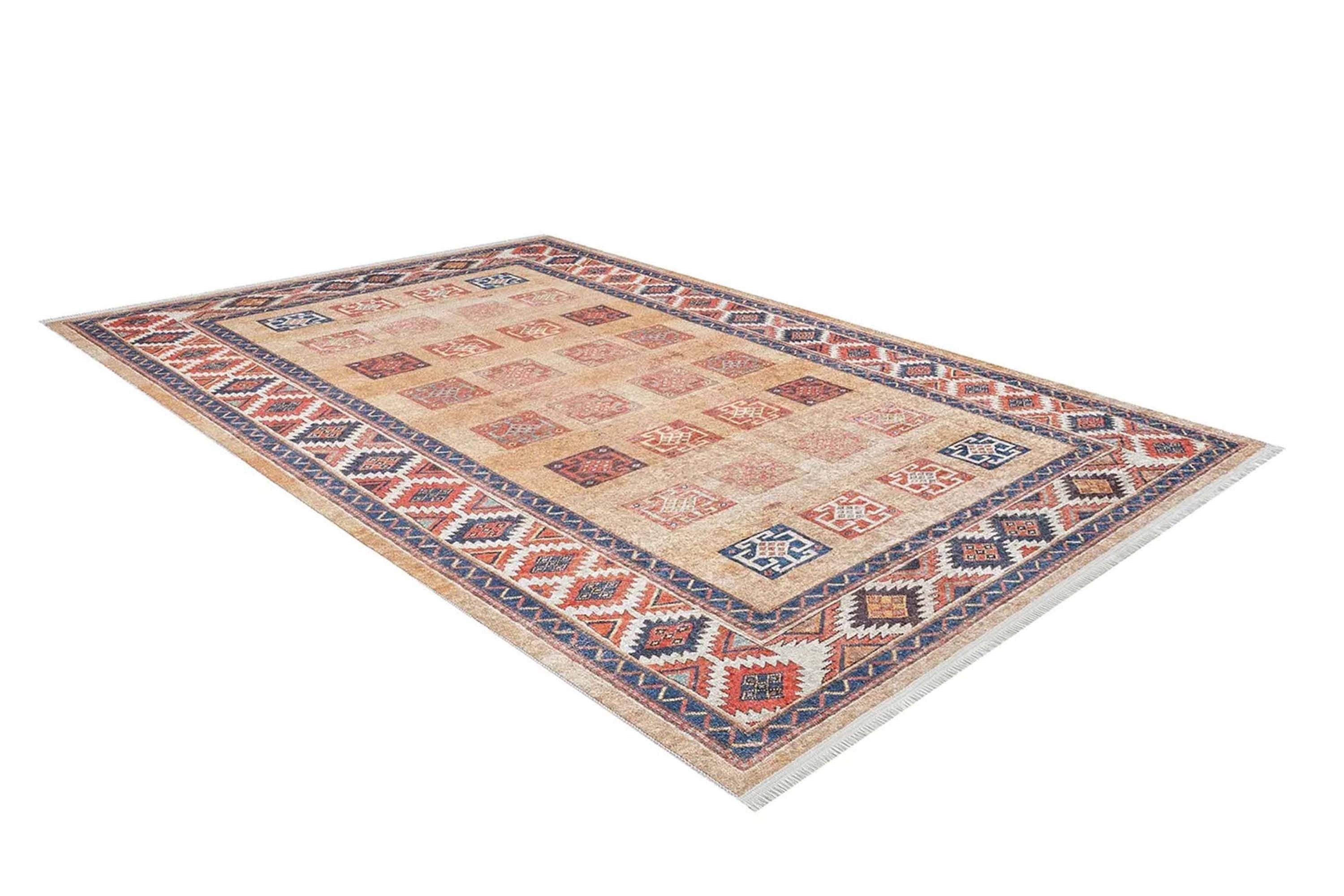 Piela Turkish Orange Colorful Pattern Rug