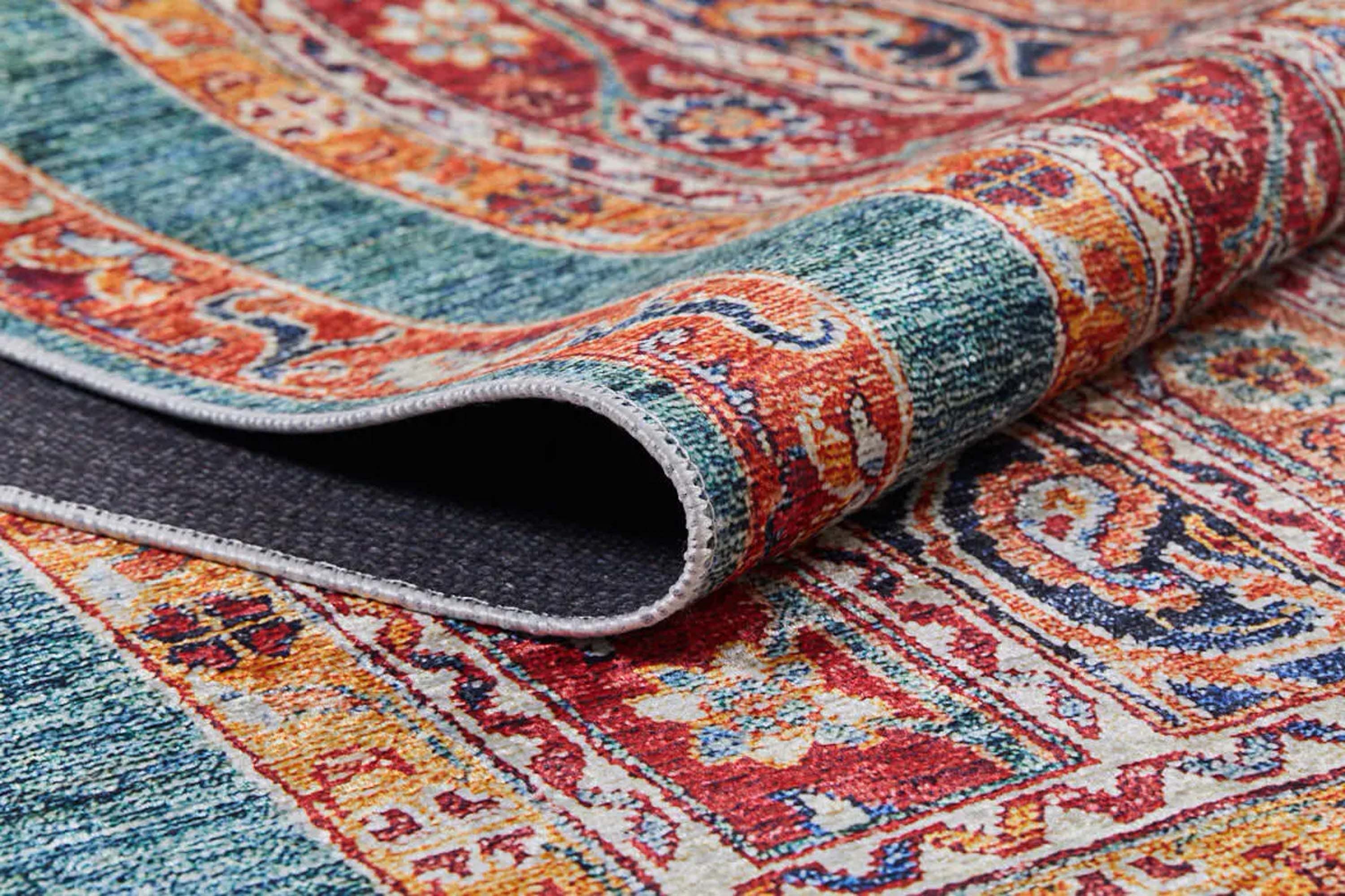 Piya Paisley Orange Red Turkish Rug