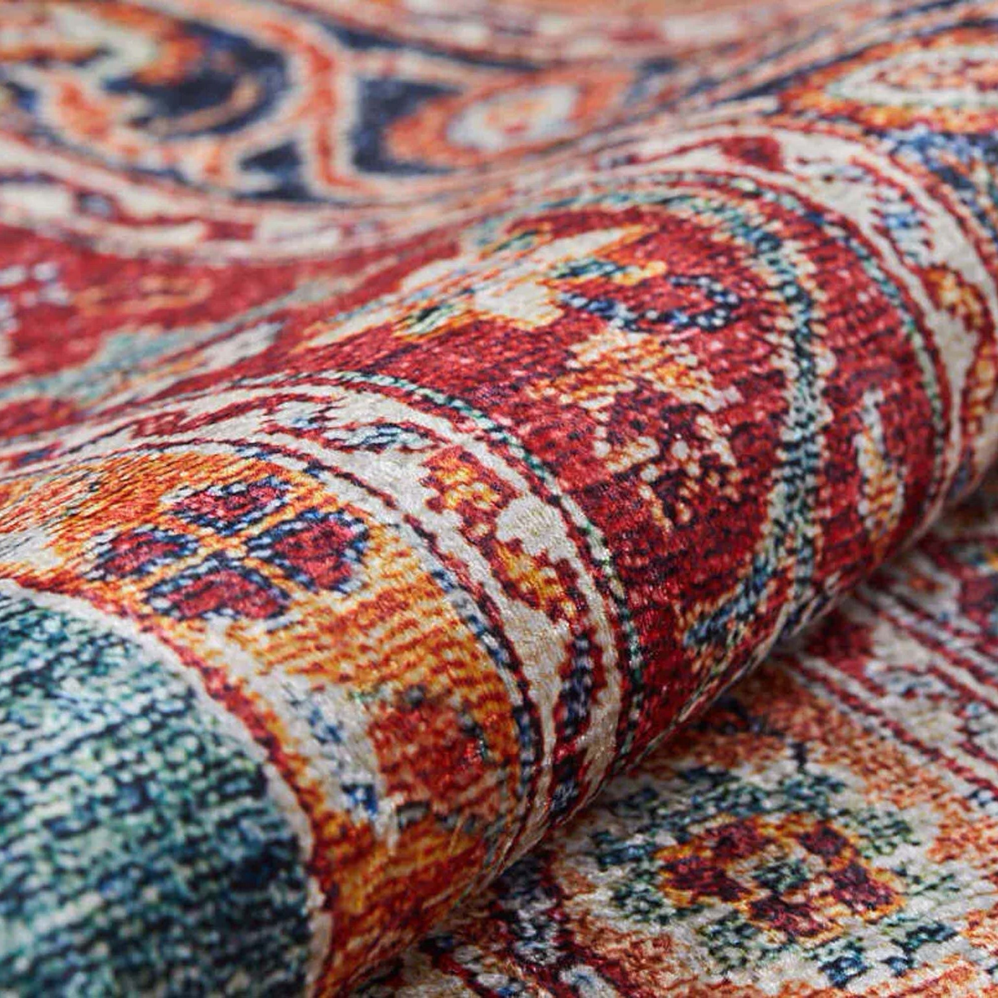 Piya Paisley Orange Red Turkish Rug