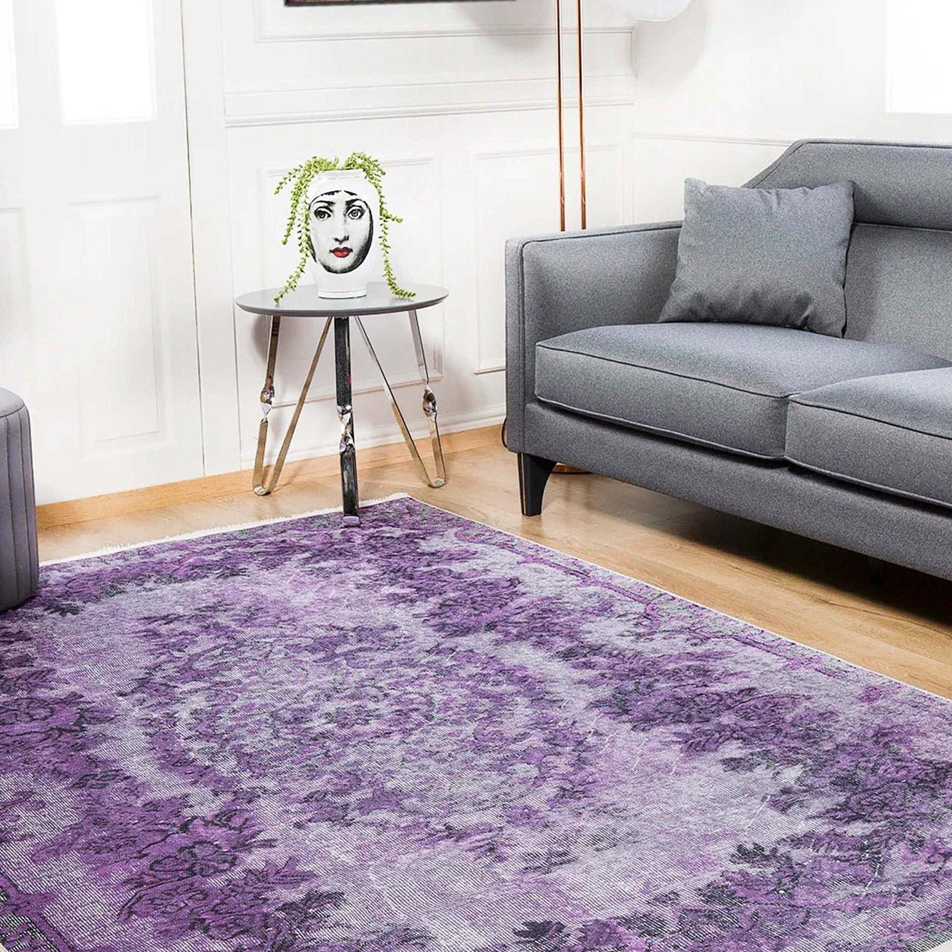 Puna Turkish Distressed Purple Rug