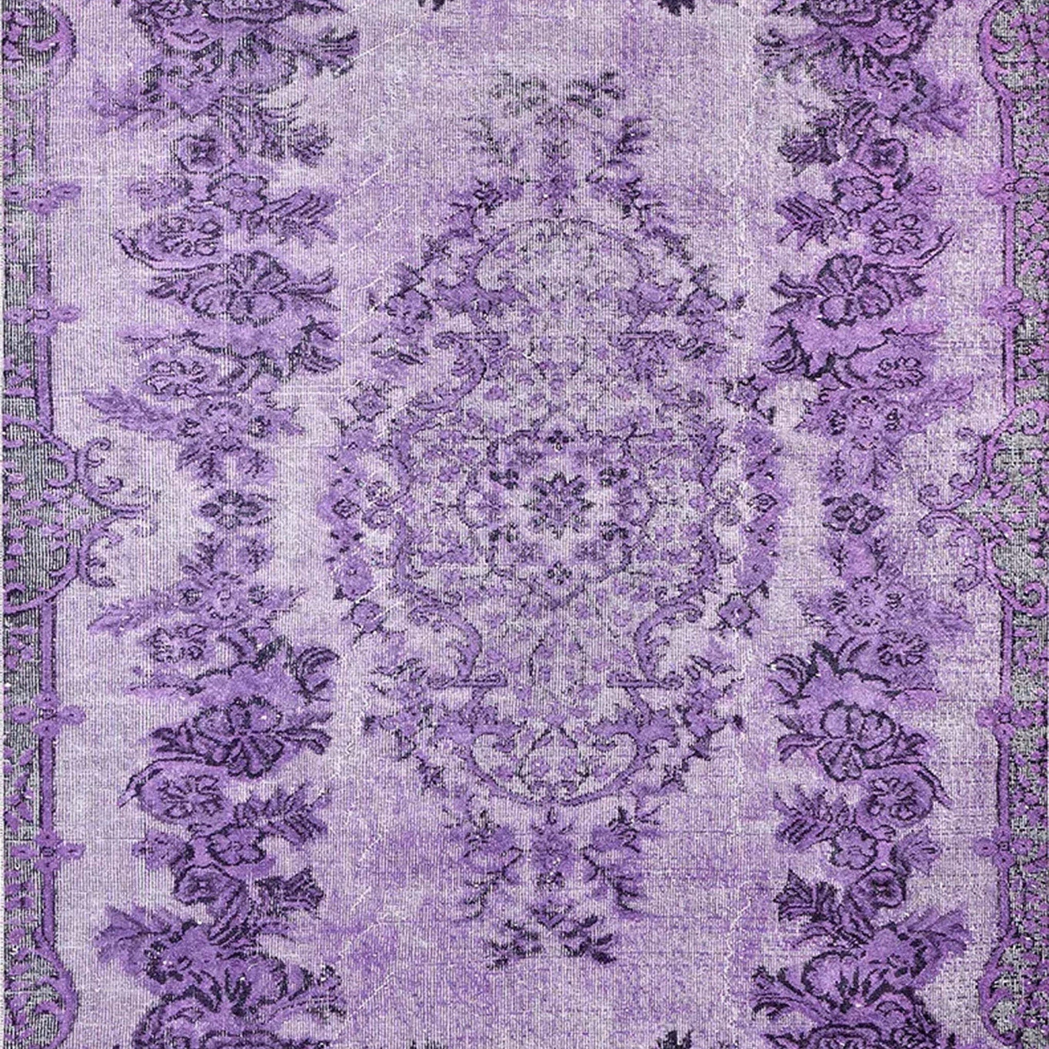 Puna Turkish Distressed Purple Rug