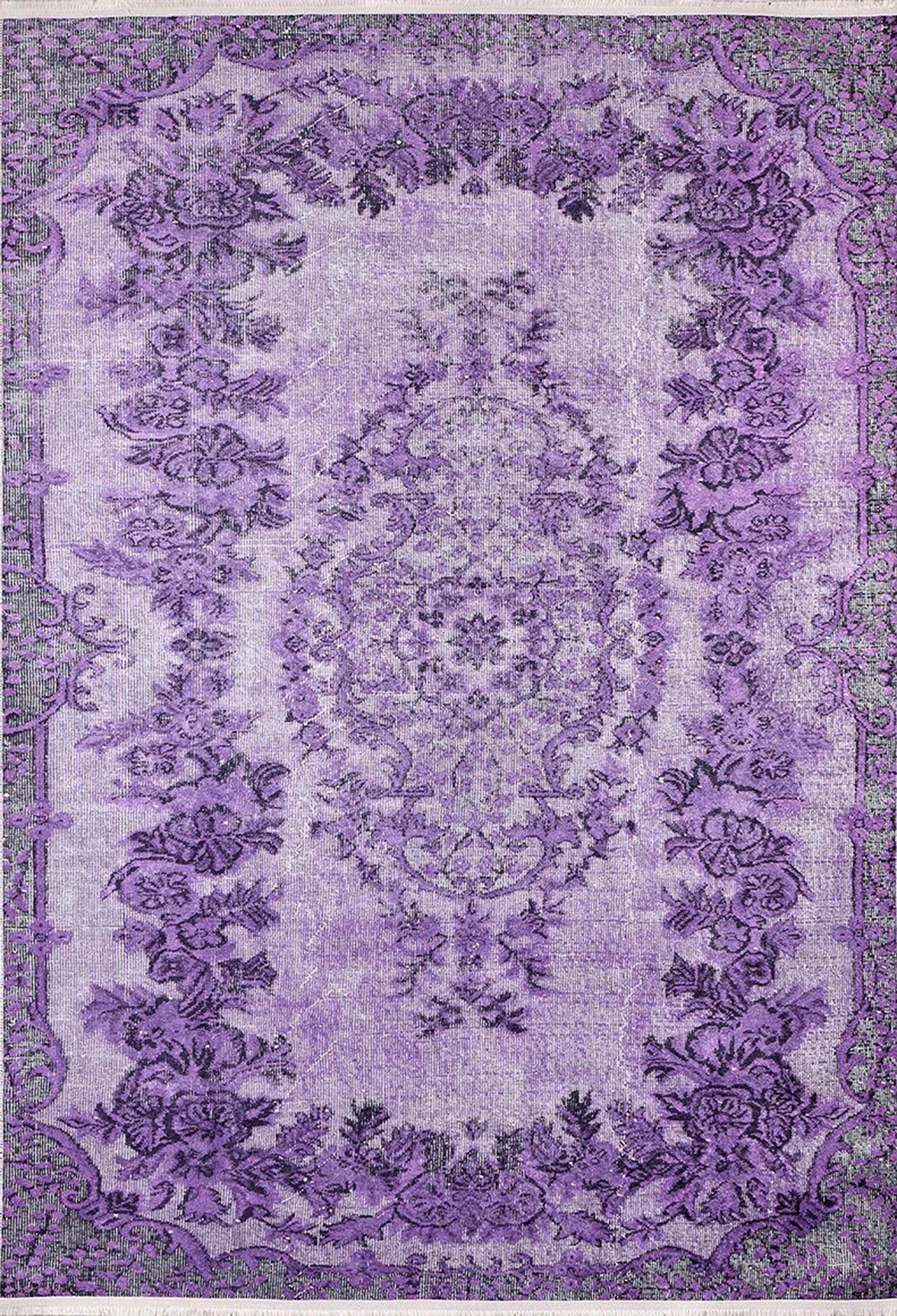 Puna Turkish Distressed Purple Rug