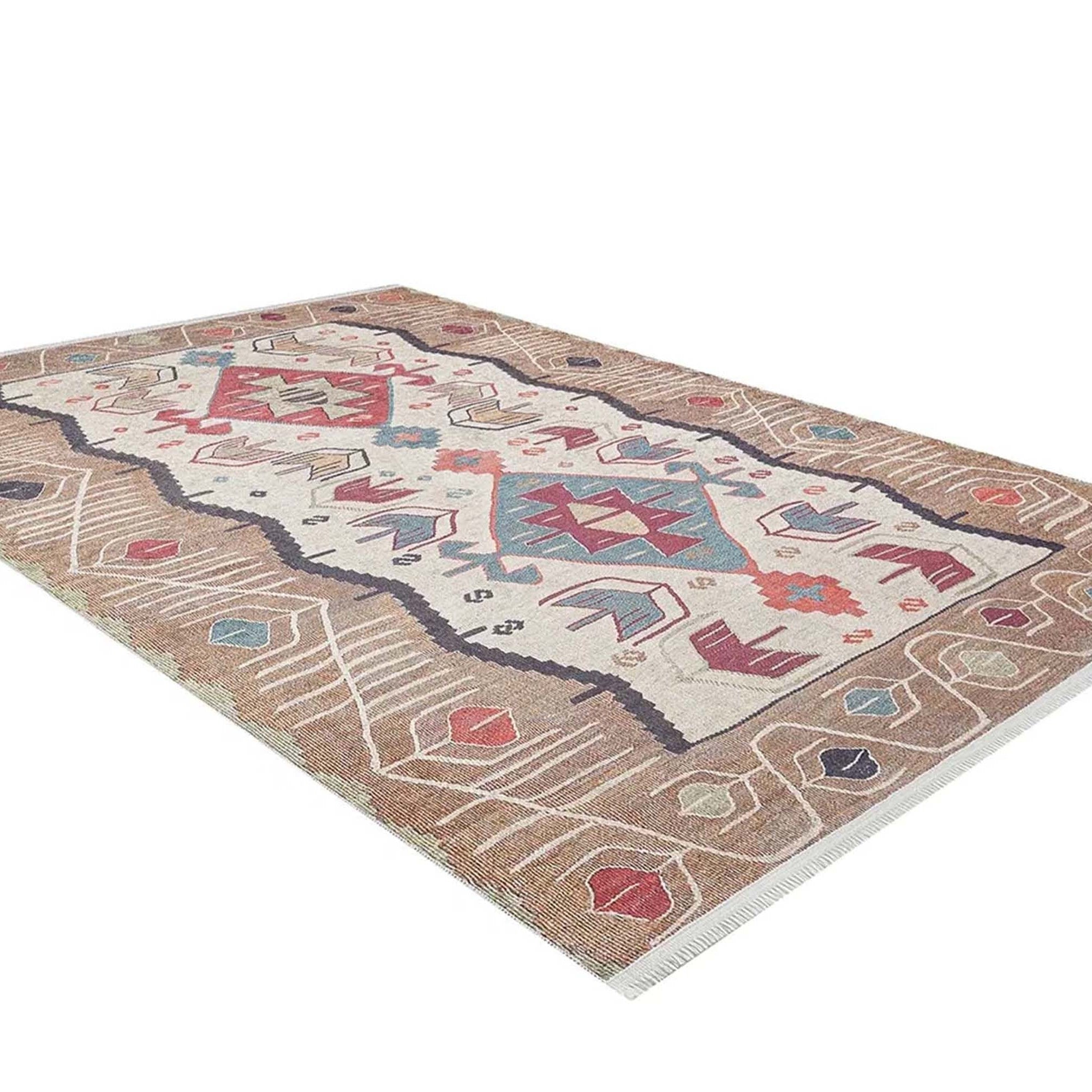 Raaf Turkish Kilim Beige Light Orange Rug