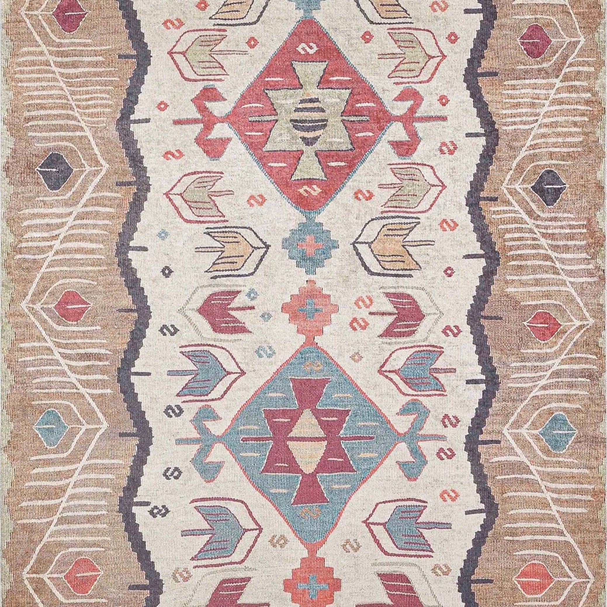 Raaf Turkish Kilim Beige Light Orange Rug