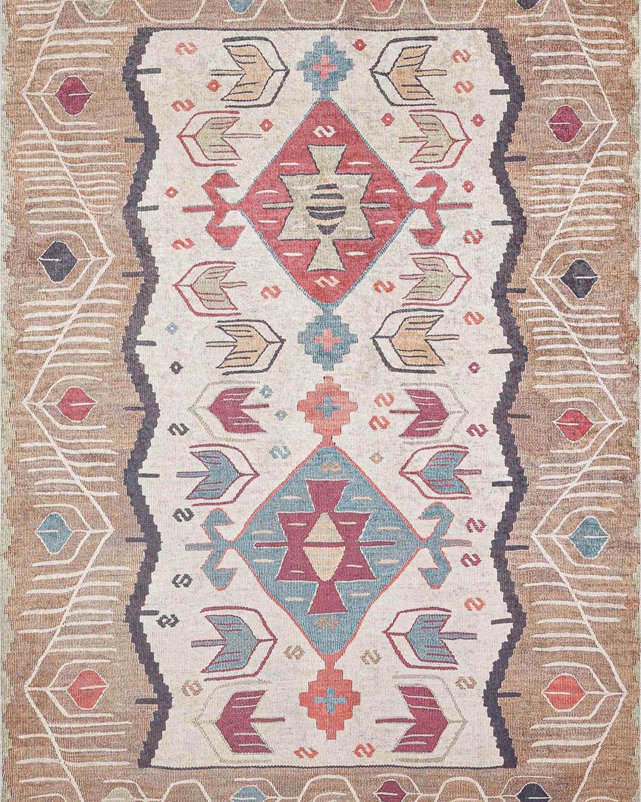Raaf Turkish Kilim Beige Light Orange Rug