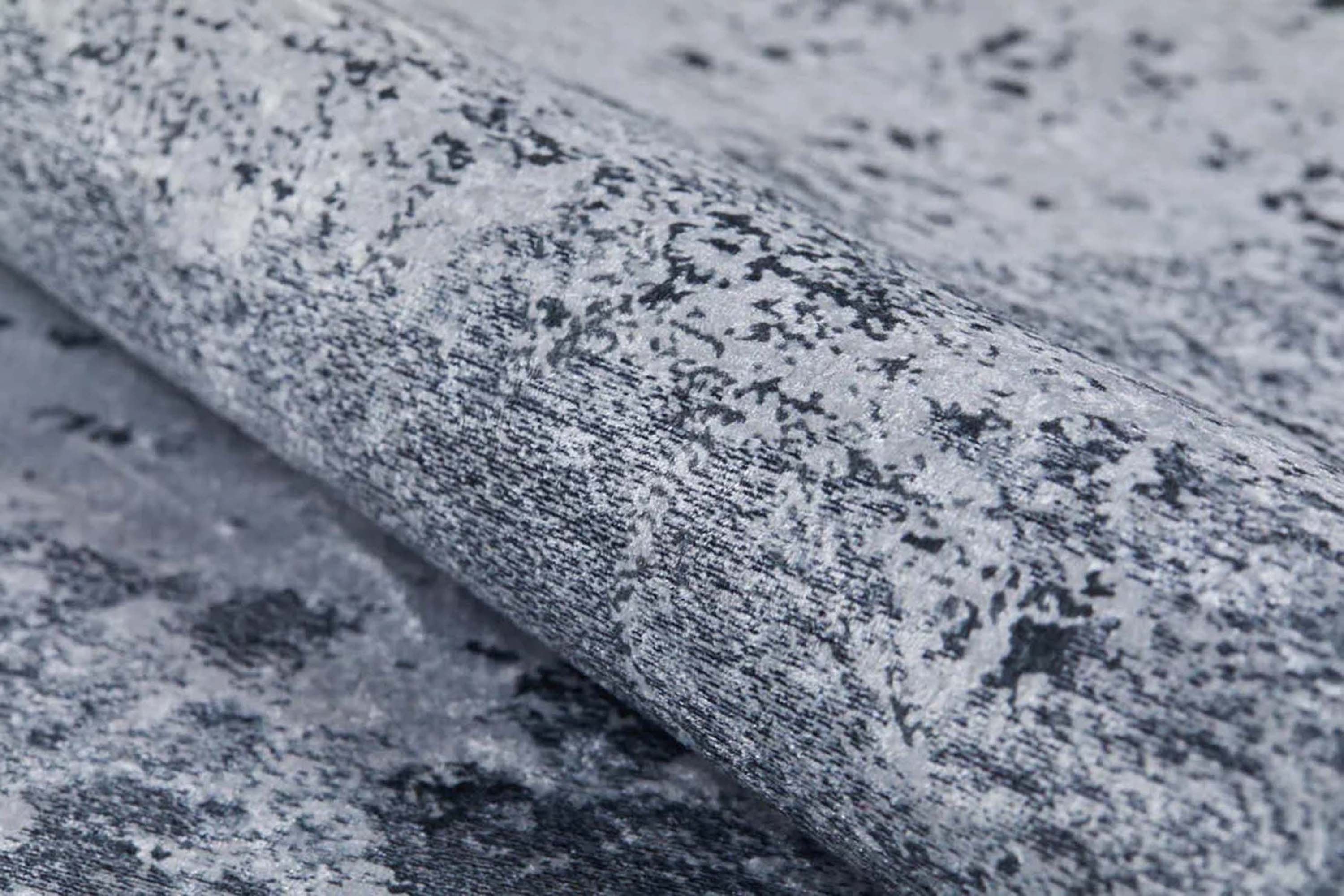 Rada Abstract Distressed Gray Rug