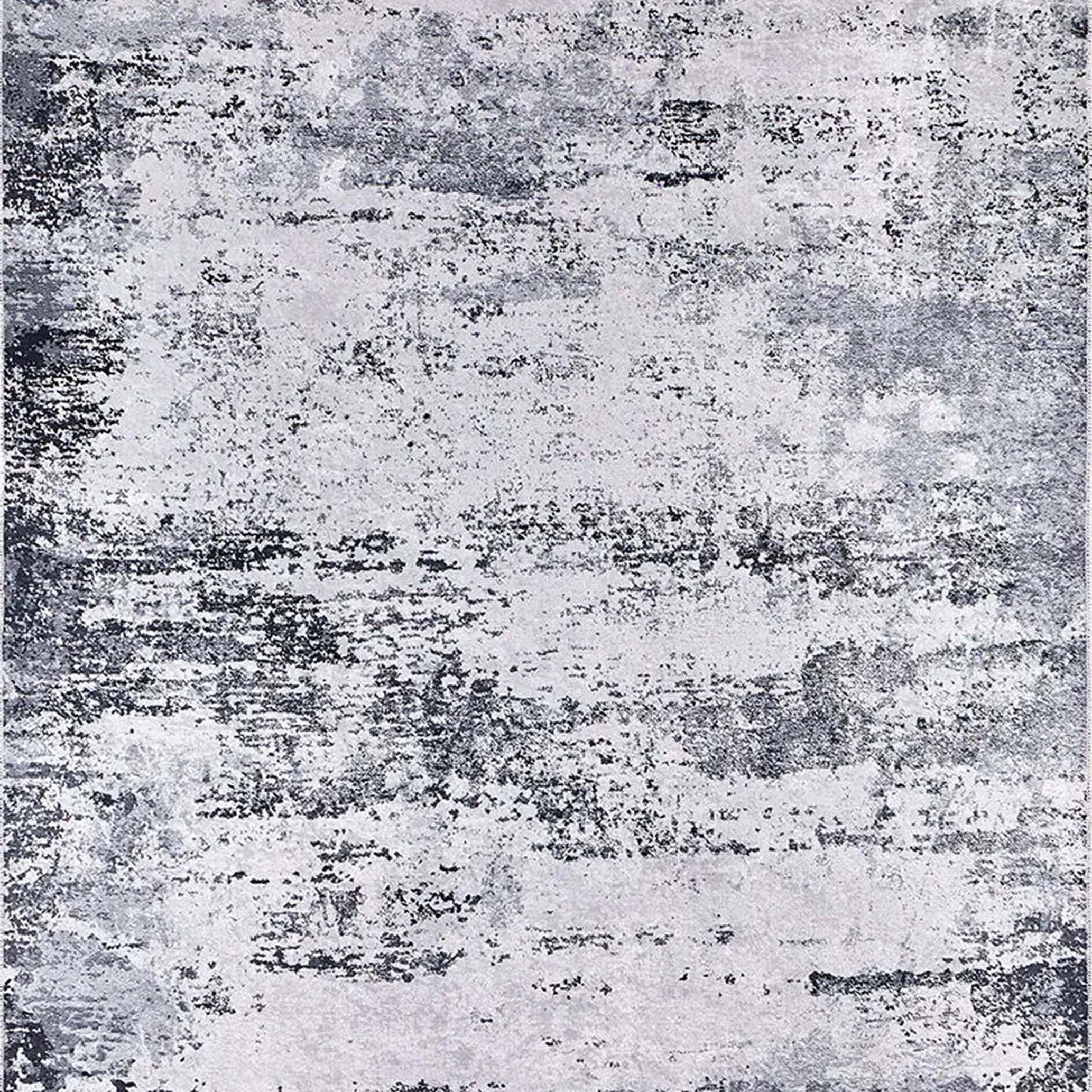 Rada Abstract Distressed Gray Rug