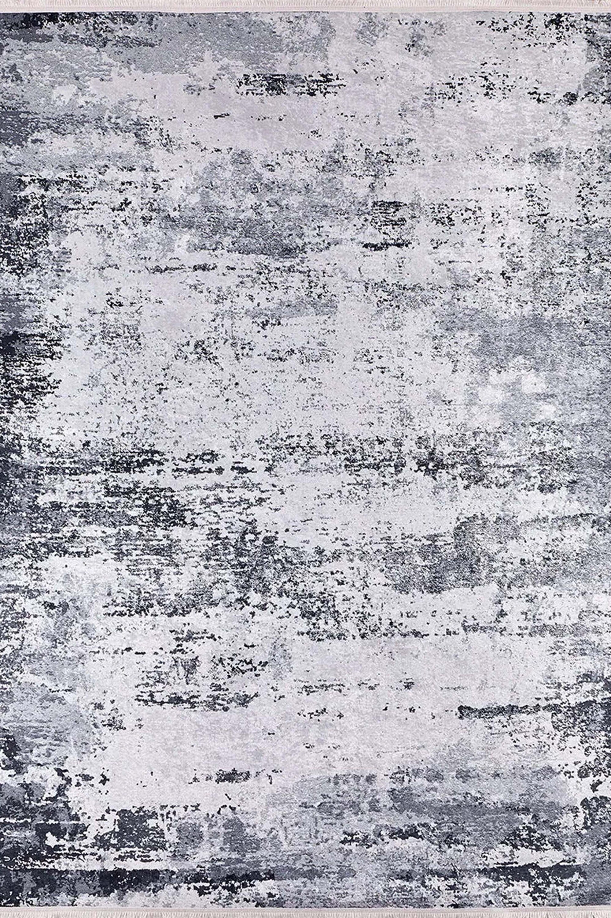 Rada Abstract Distressed Gray Rug