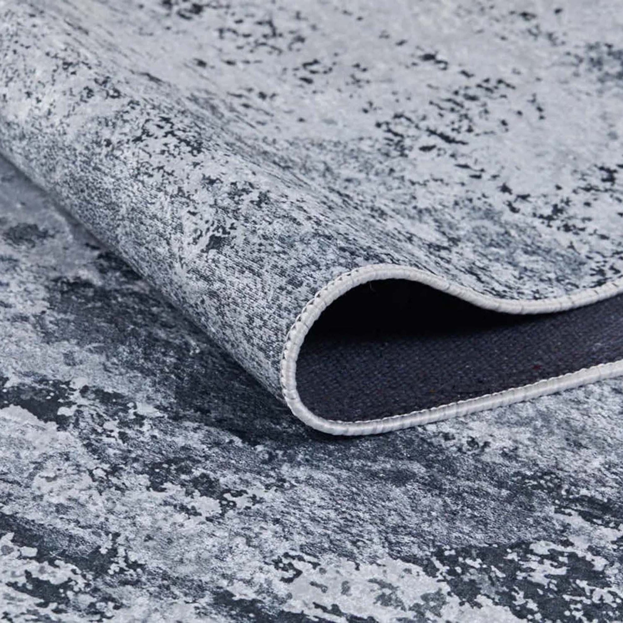 Rada Abstract Distressed Gray Rug