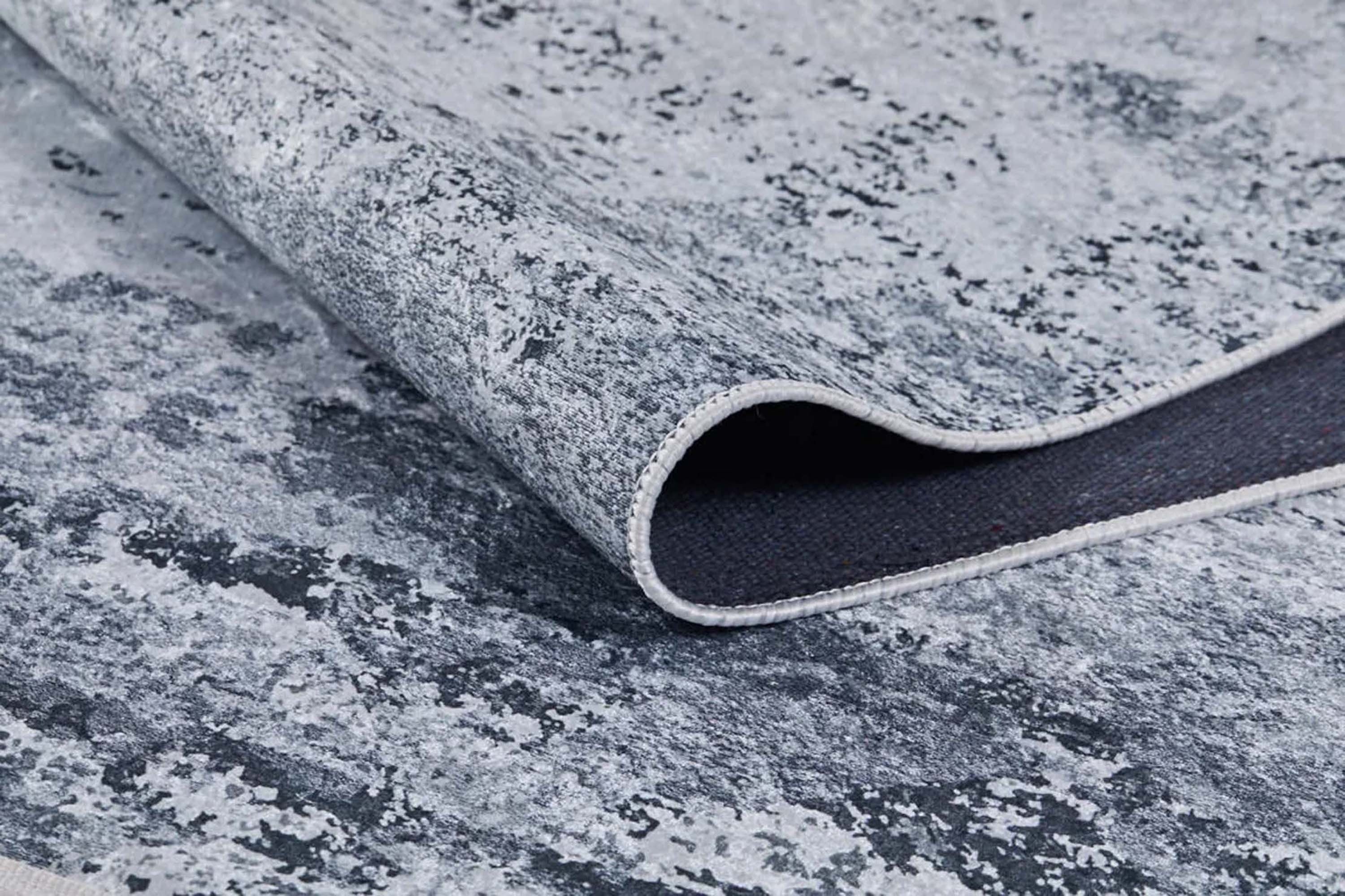 Rada Abstract Distressed Gray Rug