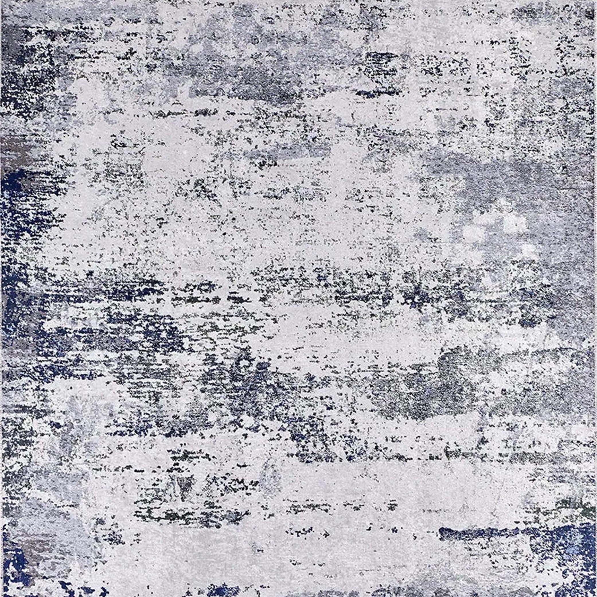 Rada Abstract Distressed Gray Rug