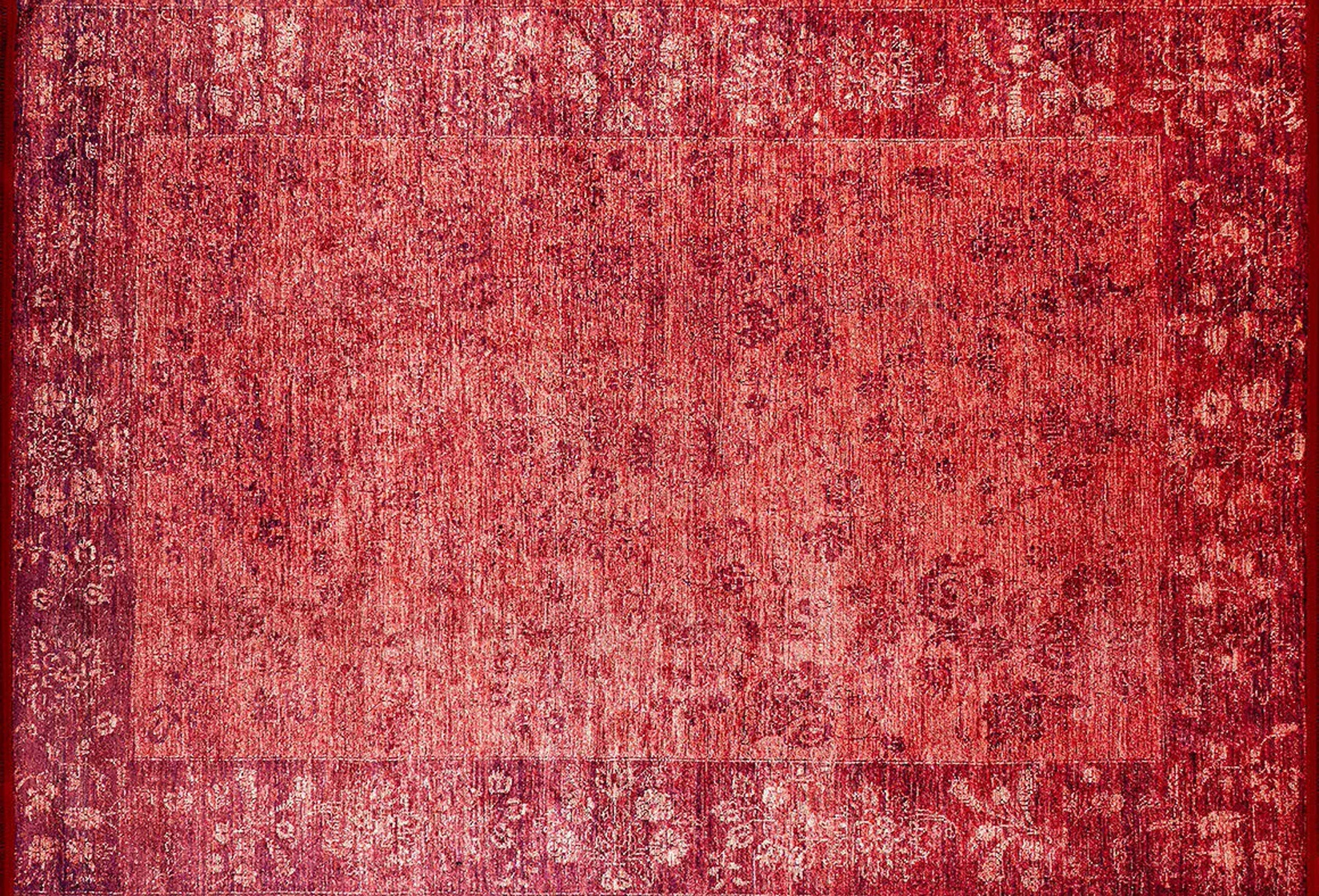 Ragda Turkish Red Beige Oushak Rug