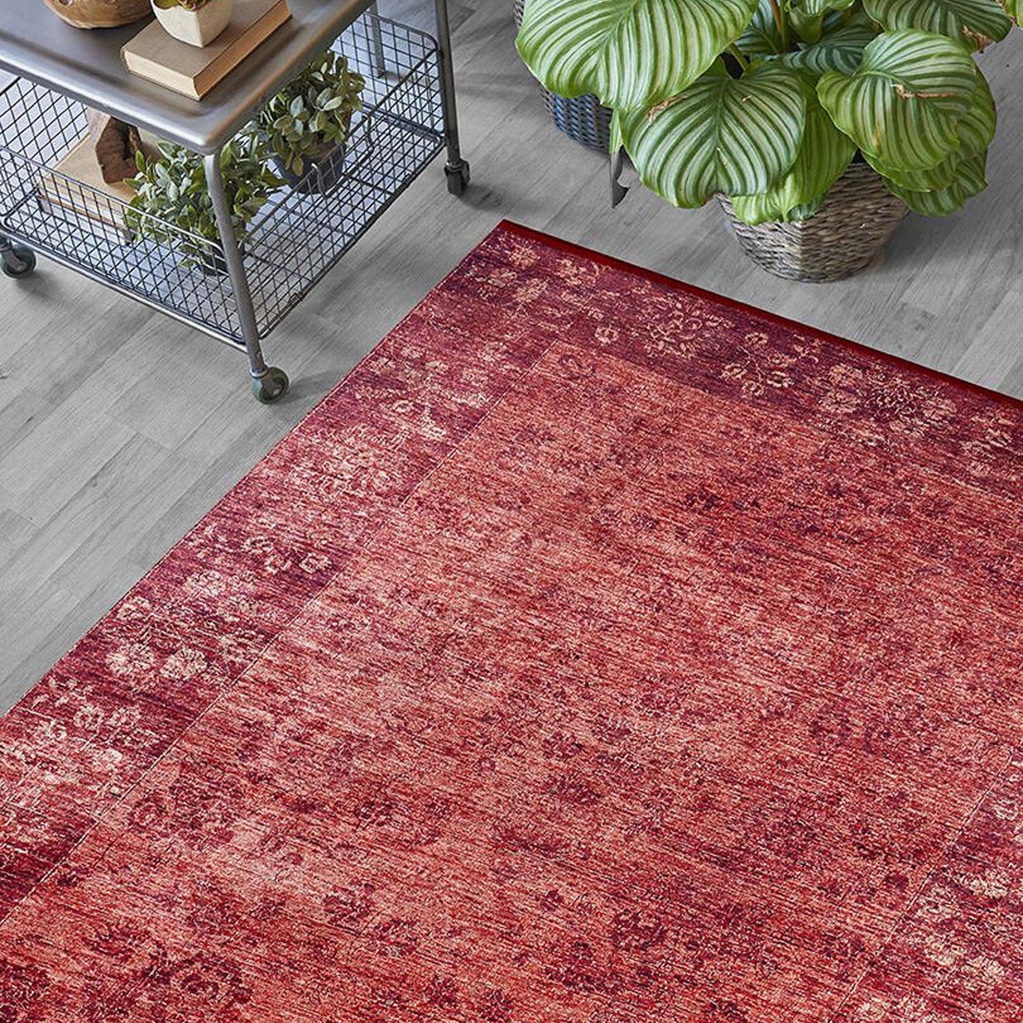 Ragda Turkish Red Beige Oushak Rug