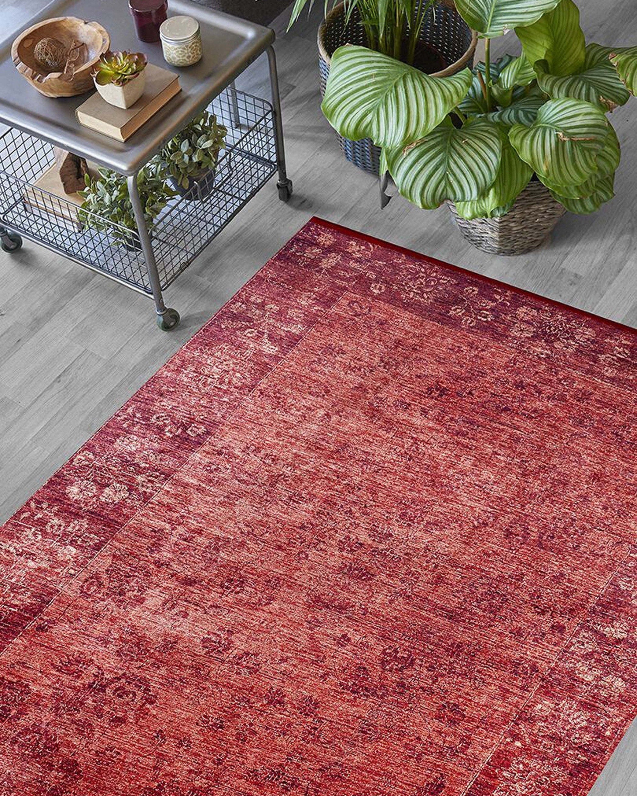 Ragda Turkish Red Beige Oushak Rug