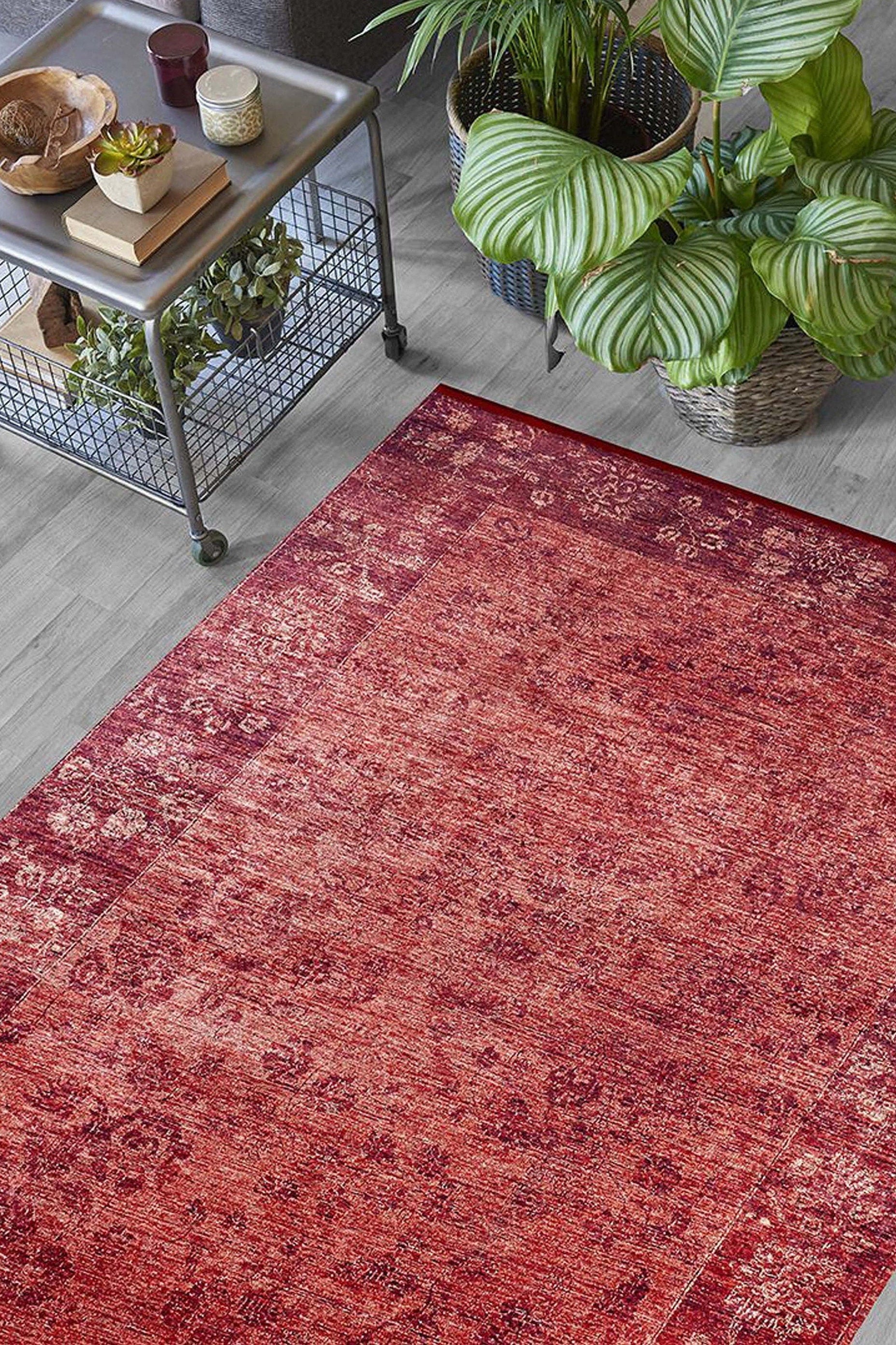 Ragda Turkish Red Beige Oushak Rug