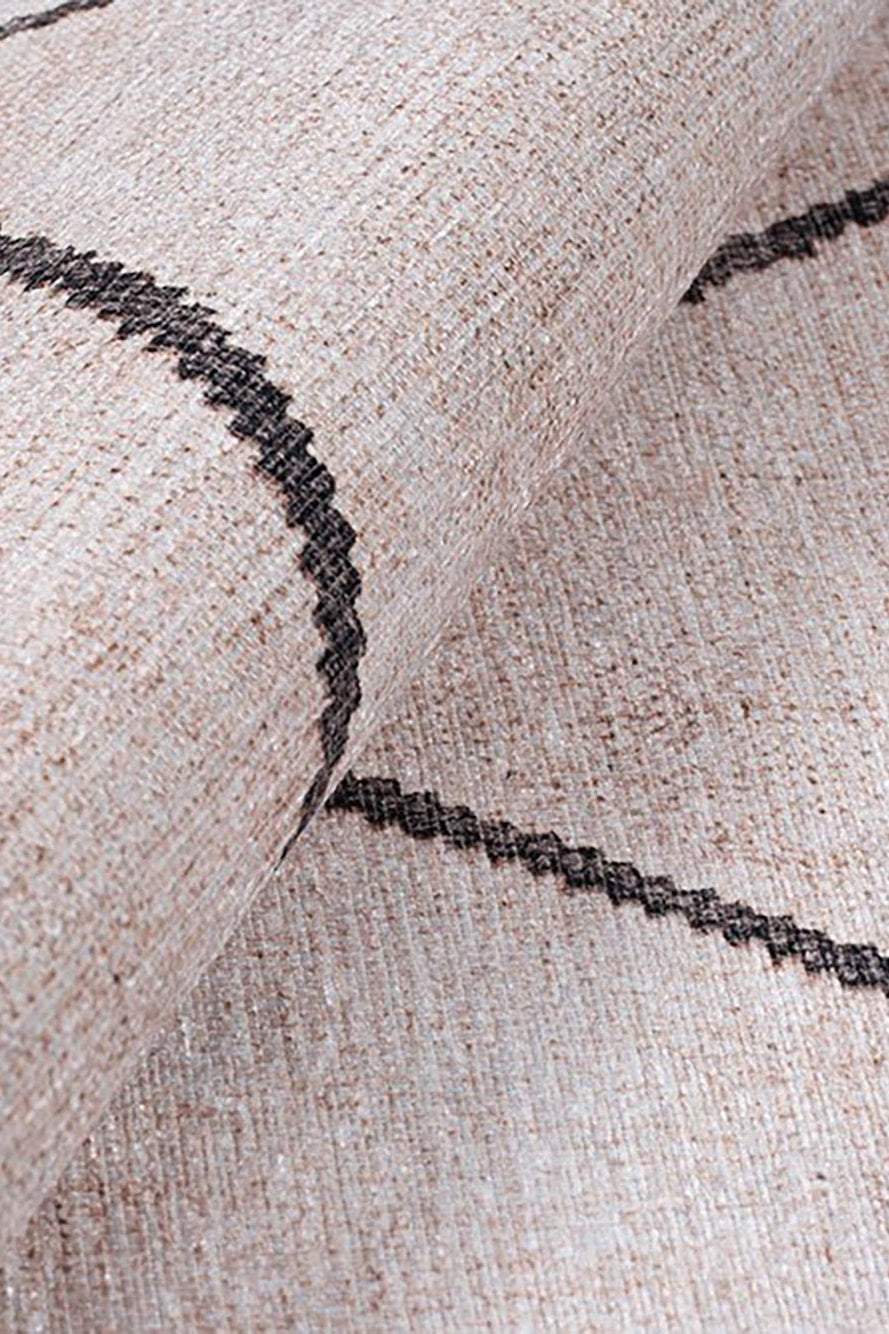 Raha Moroccan Berber Pattern Design Black and White Rug