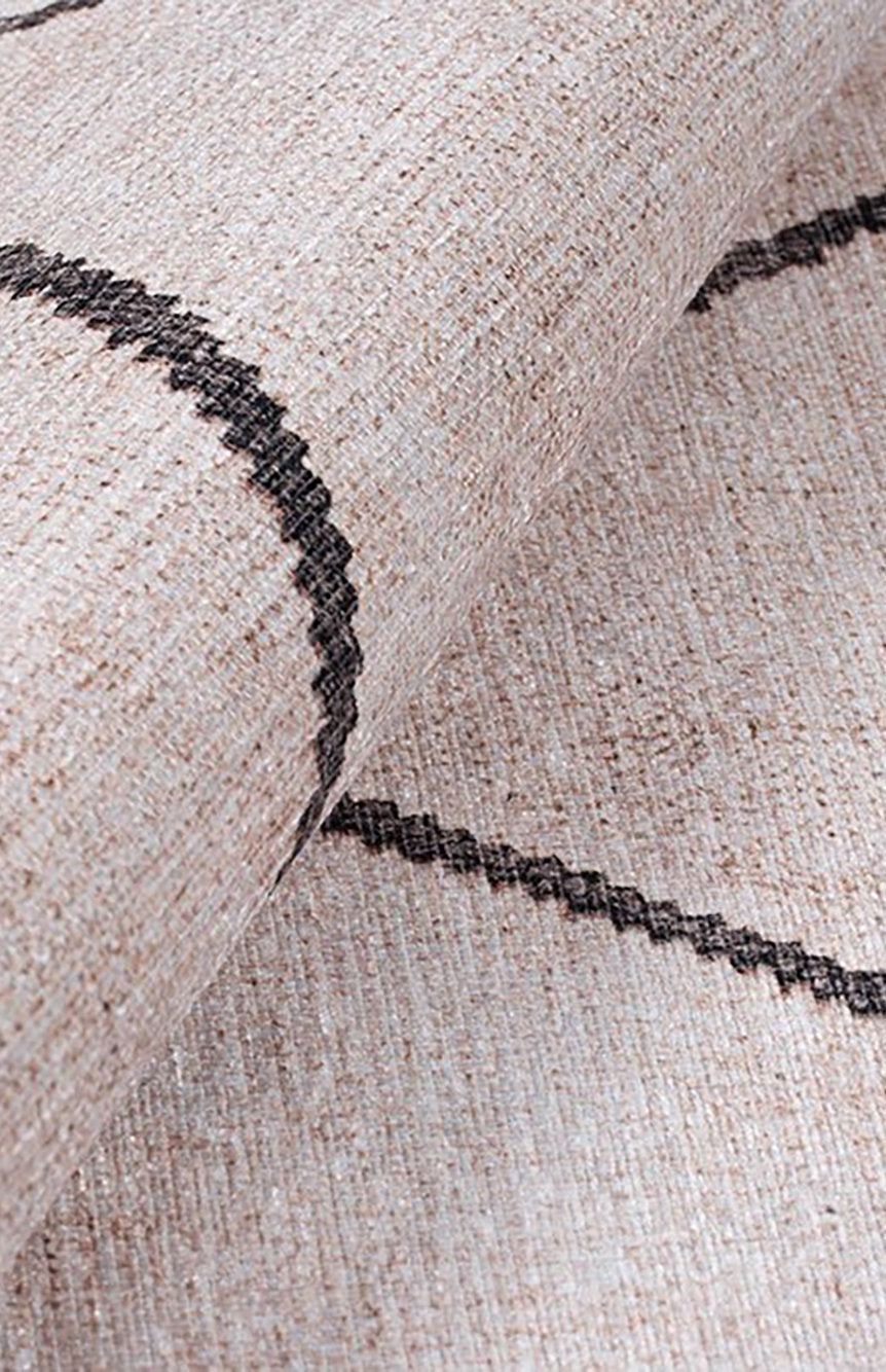 Raha Moroccan Berber Pattern Design Black and White Rug