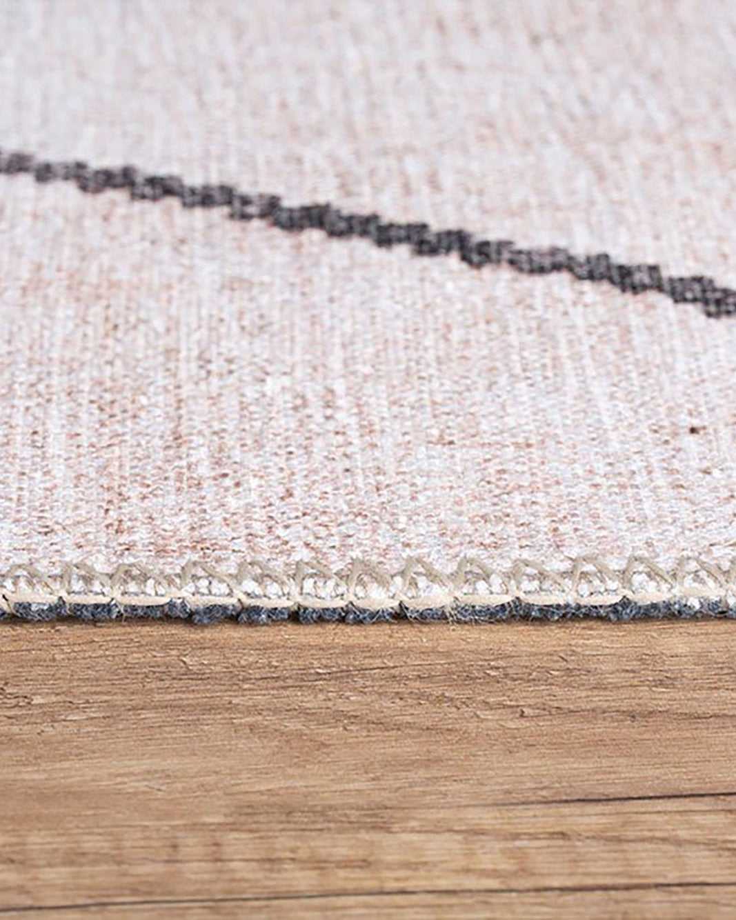 Raha Moroccan Berber Pattern Design Black and White Rug