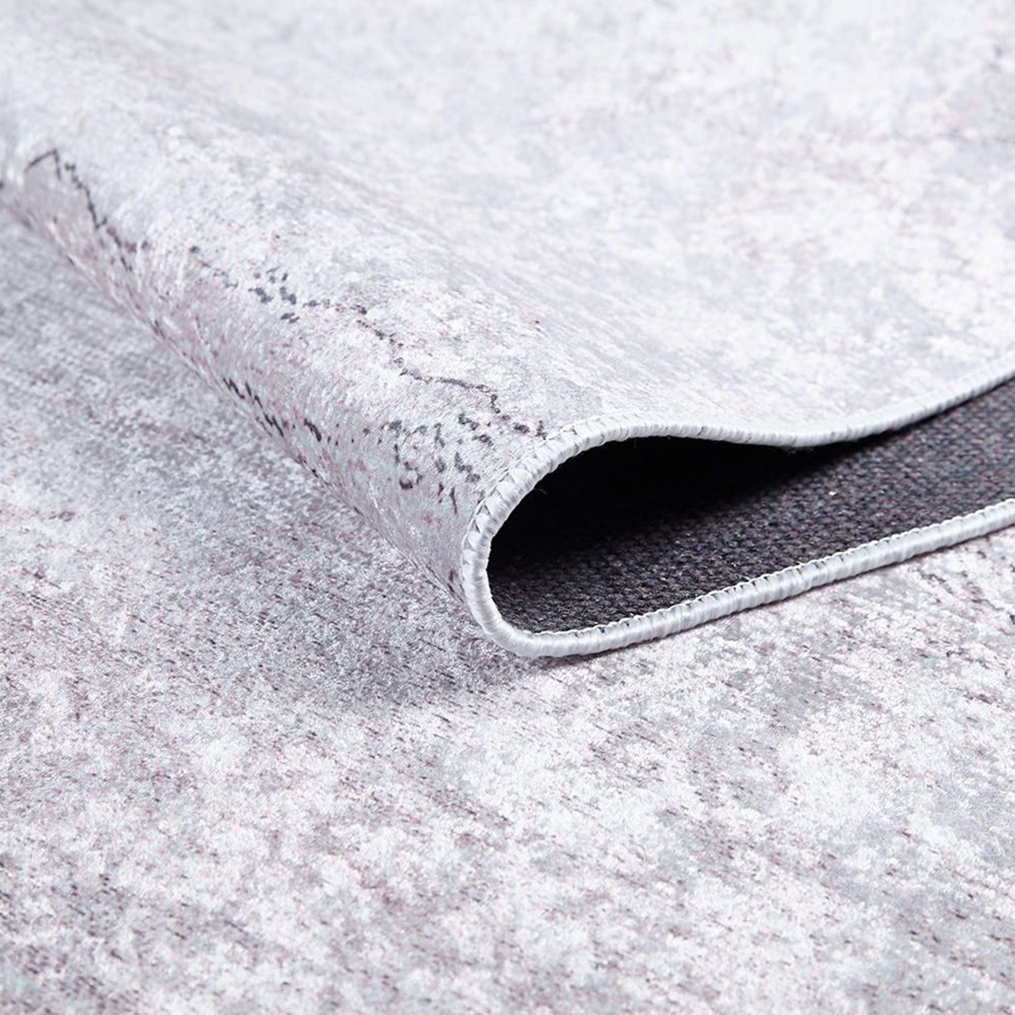 Raka Neutral Muted Gray Turkish Rug