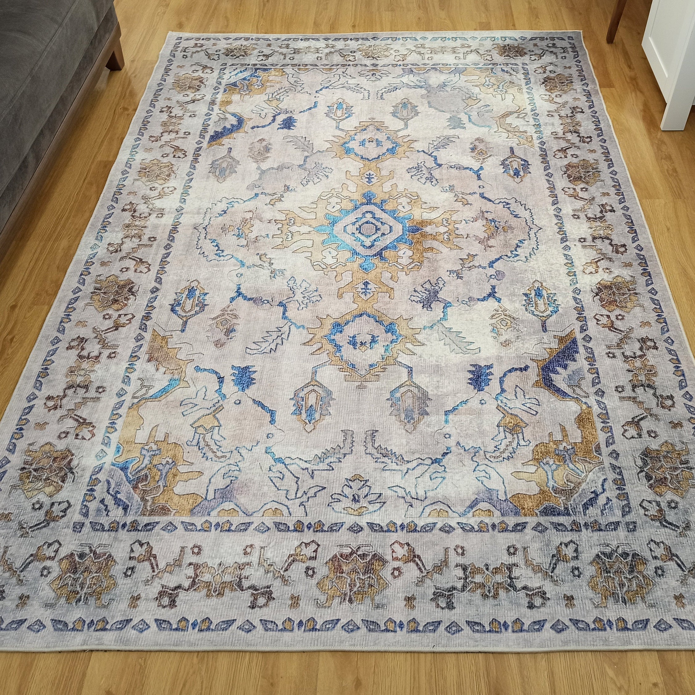 Rala Rug Turkish Oushak Faded Beige Rug