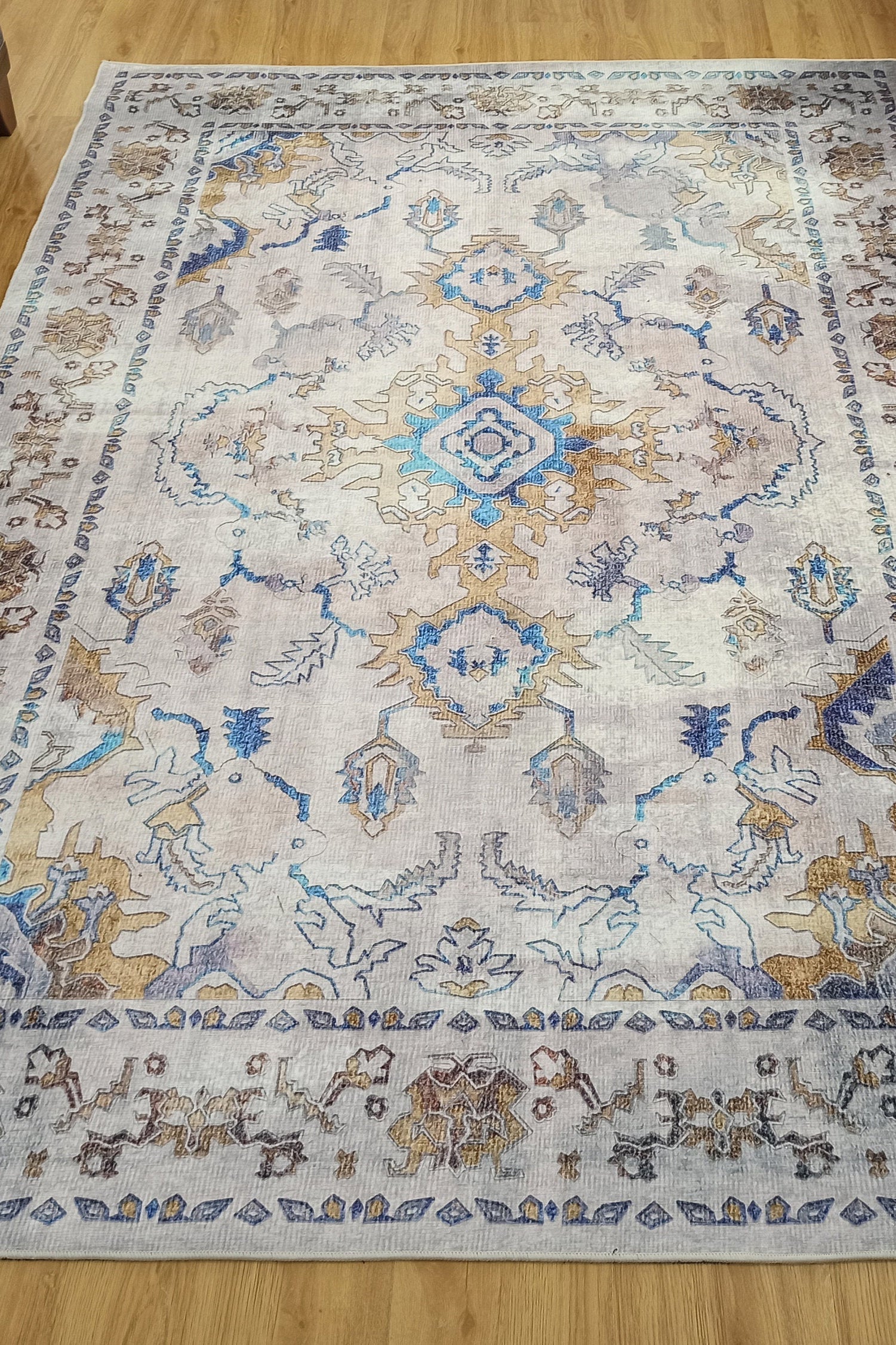 Rala Rug Turkish Oushak Faded Beige Rug