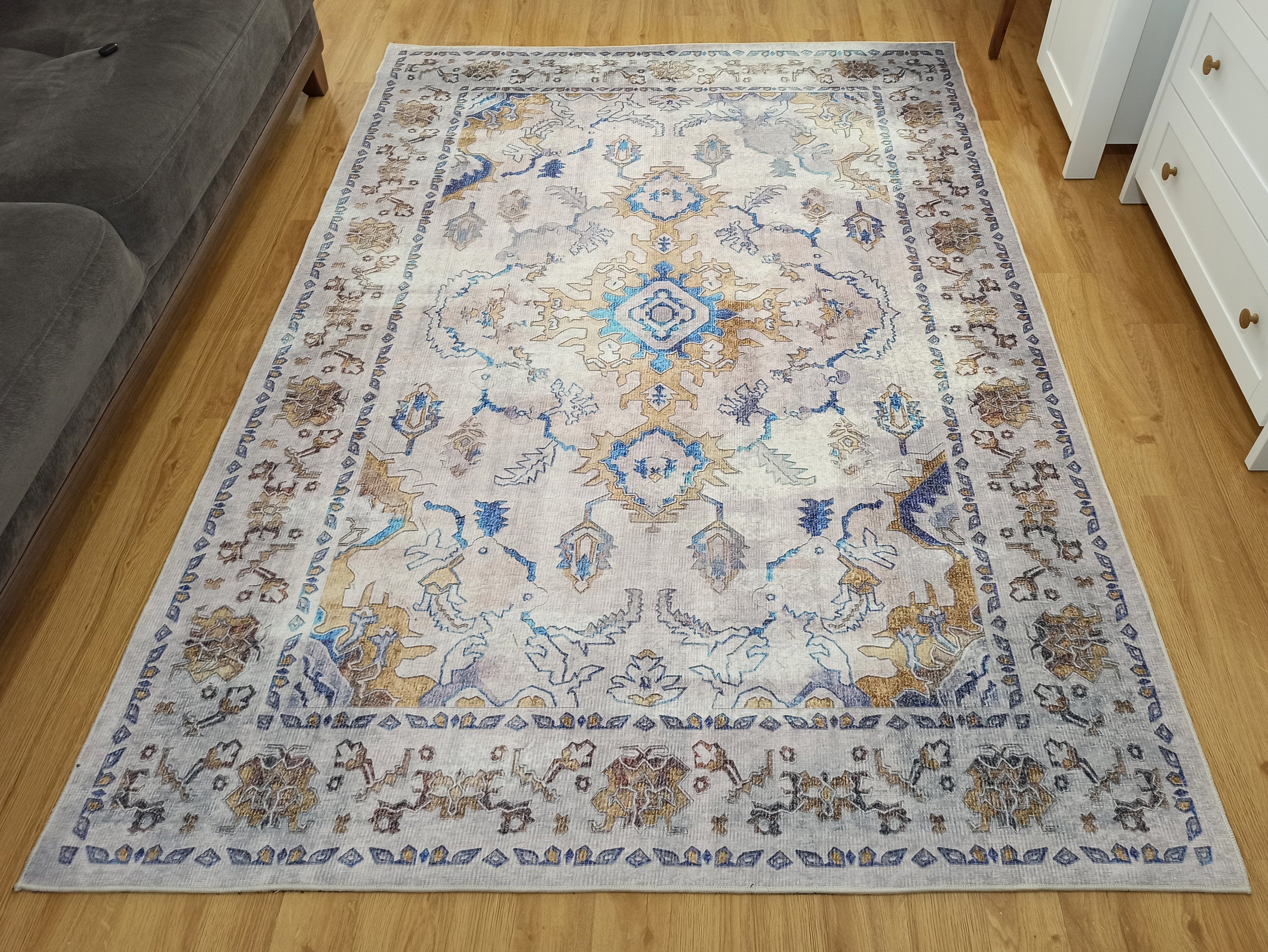 Rala Rug Turkish Oushak Faded Beige Rug