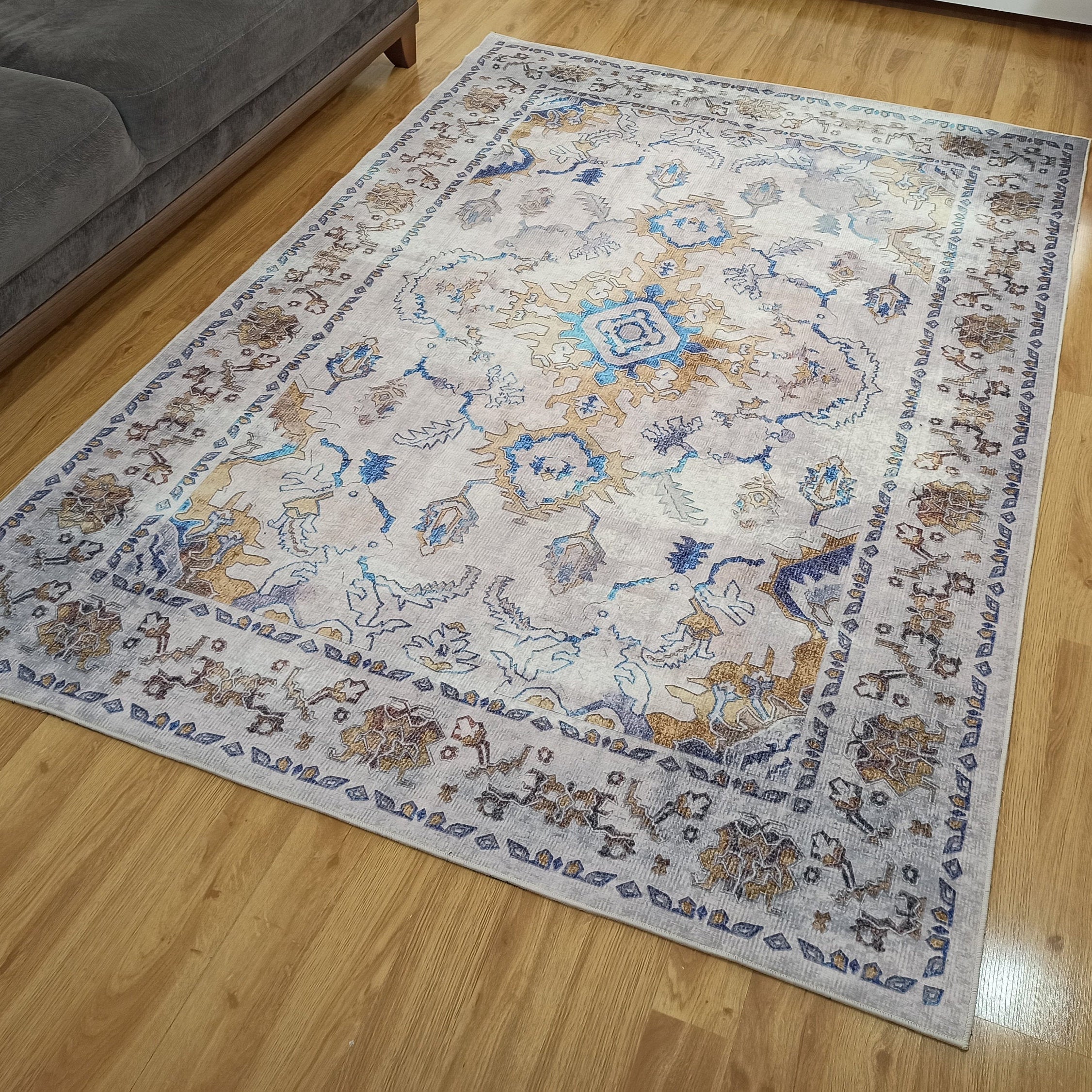 Rala Rug Turkish Oushak Faded Beige Rug