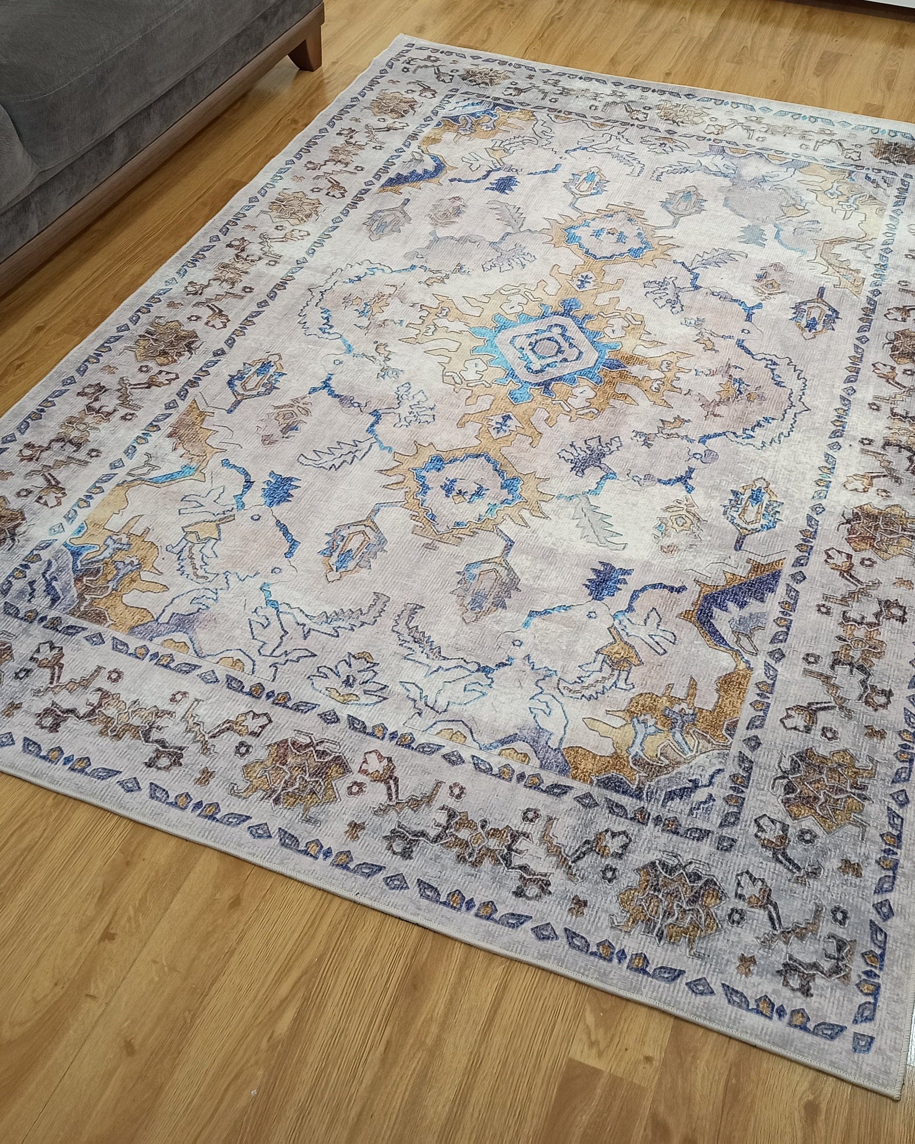 Rala Rug Turkish Oushak Faded Beige Rug