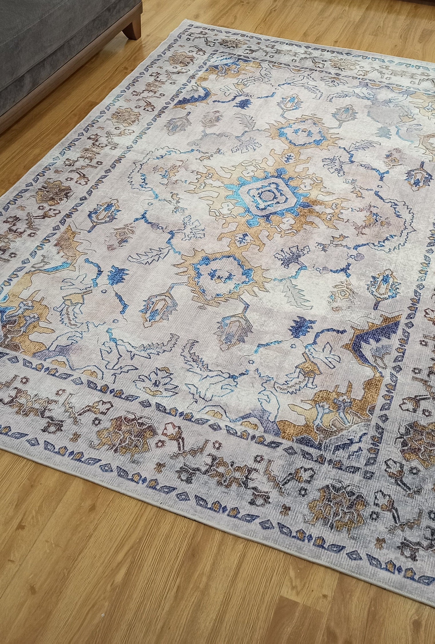 Rala Rug Turkish Oushak Faded Beige Rug