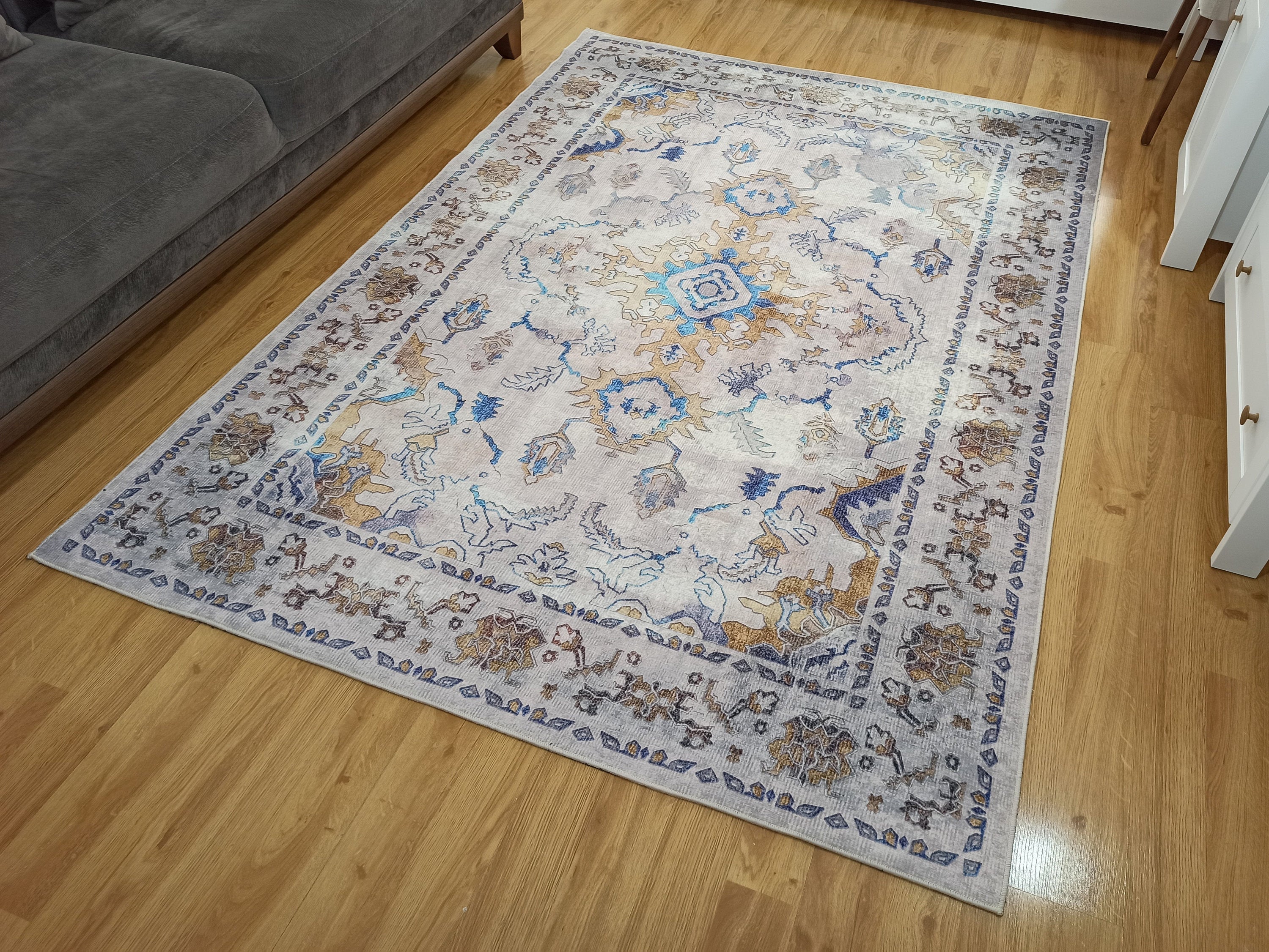 Rala Rug Turkish Oushak Faded Beige Rug