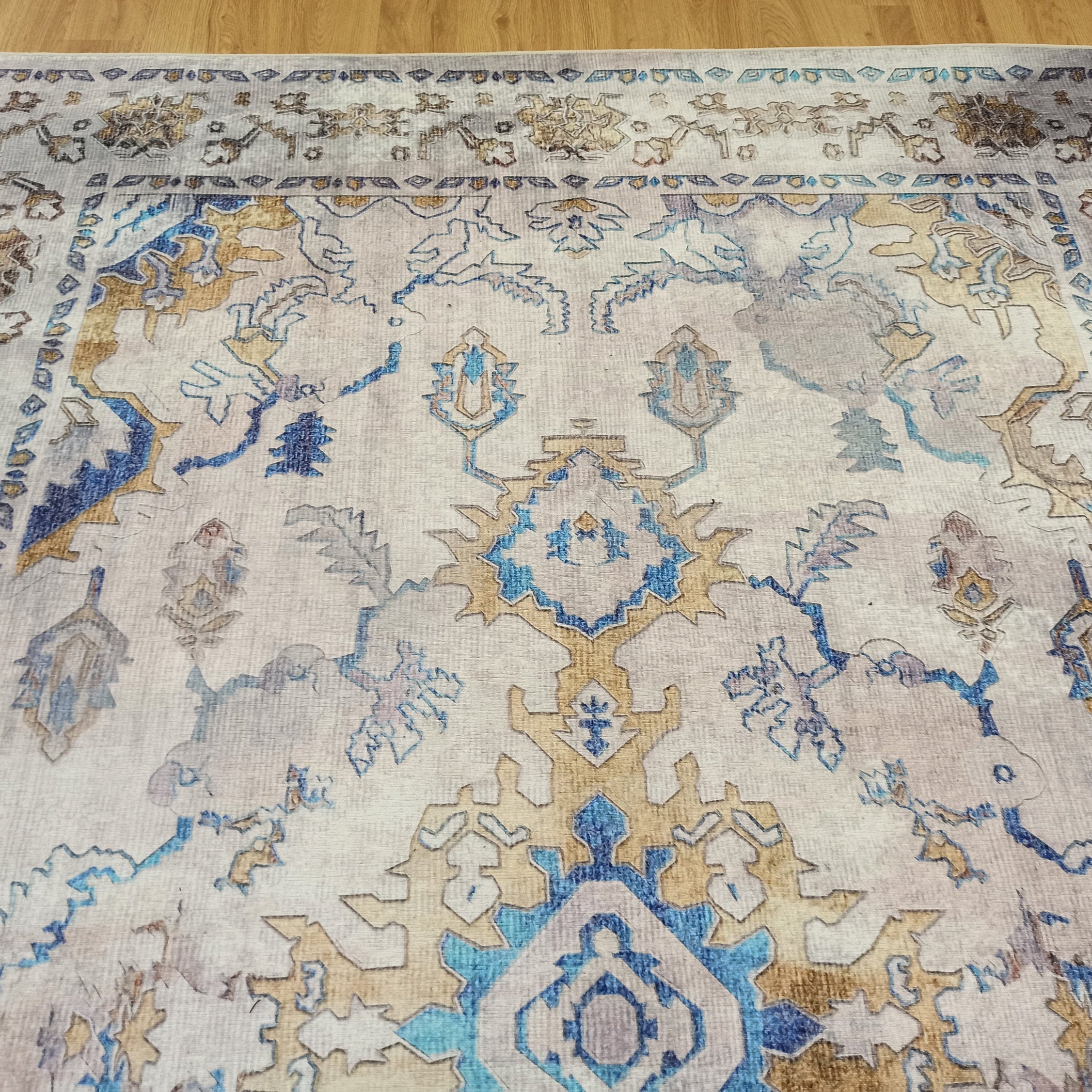 Rala Rug Turkish Oushak Faded Beige Rug