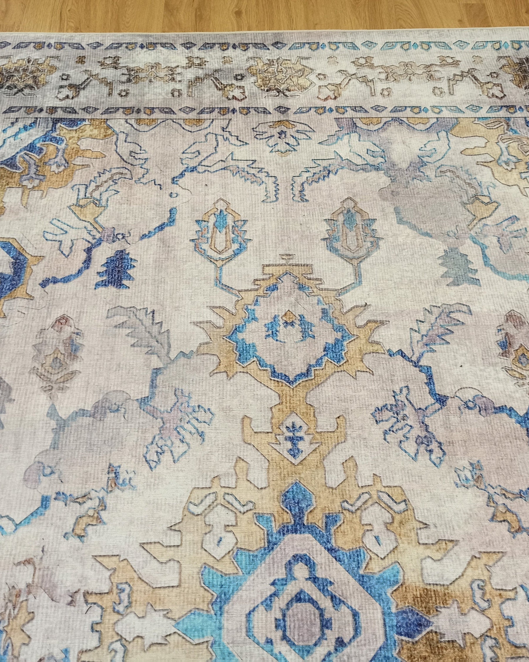 Rala Rug Turkish Oushak Faded Beige Rug