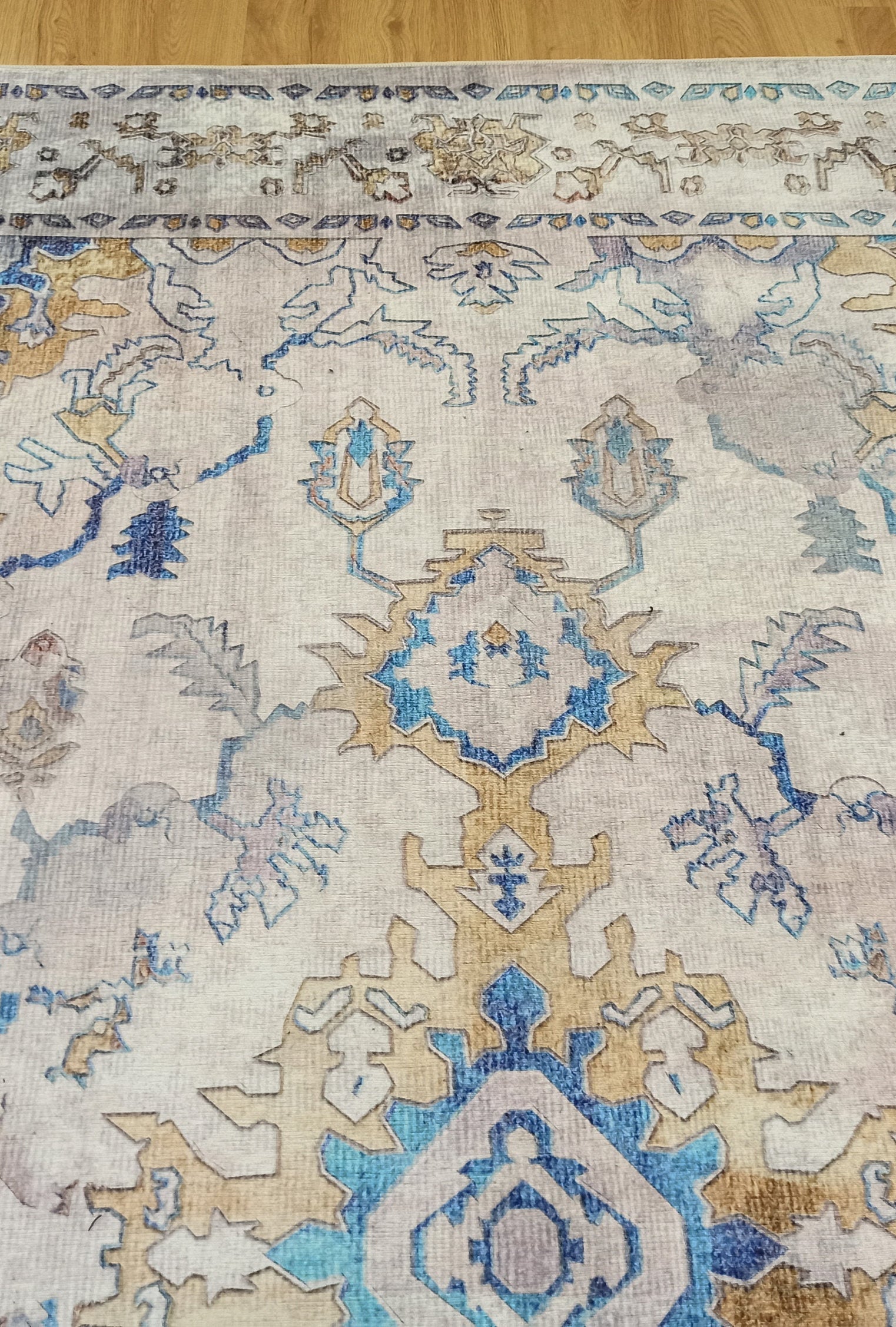 Rala Rug Turkish Oushak Faded Beige Rug