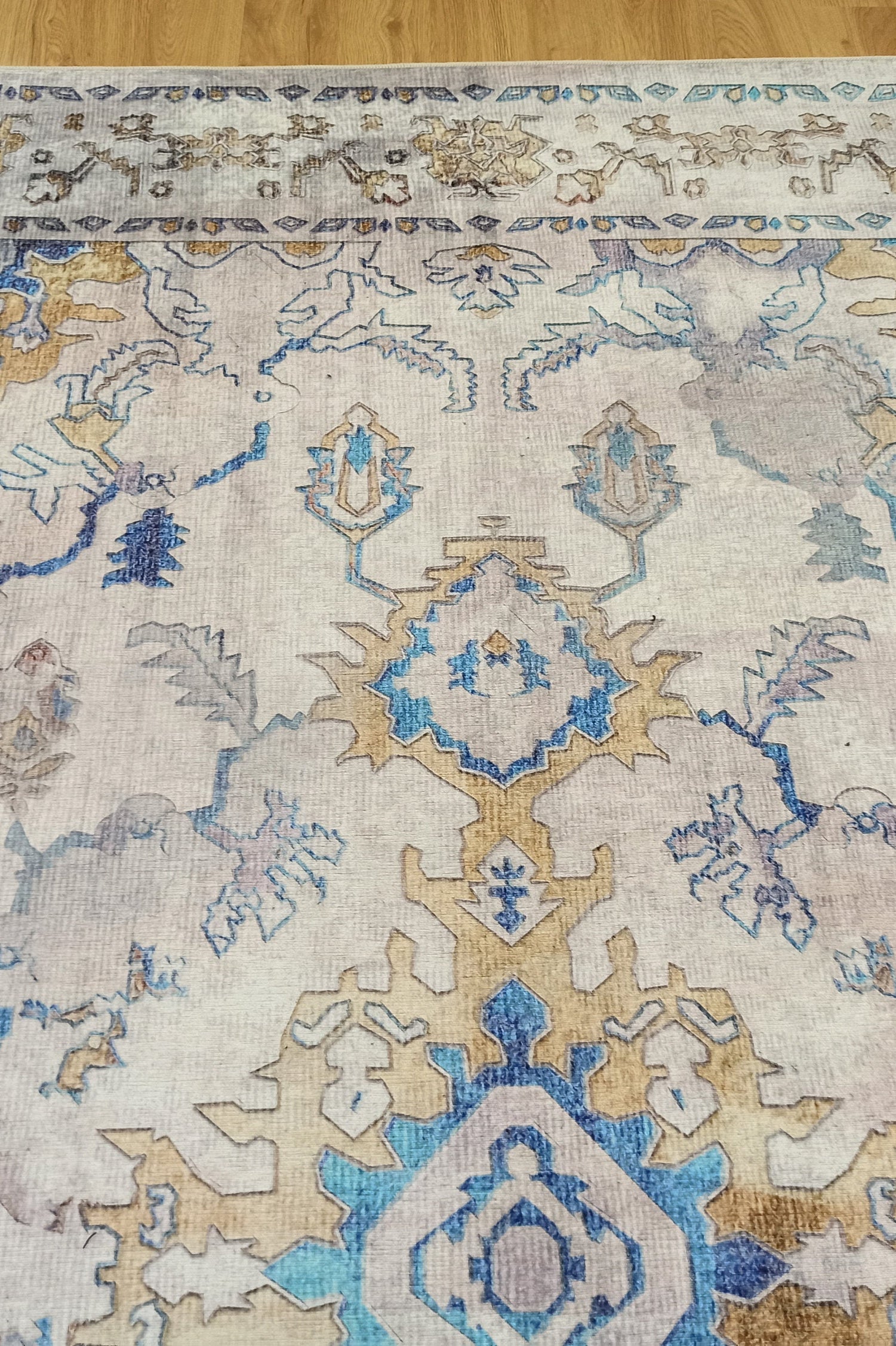 Rala Rug Turkish Oushak Faded Beige Rug