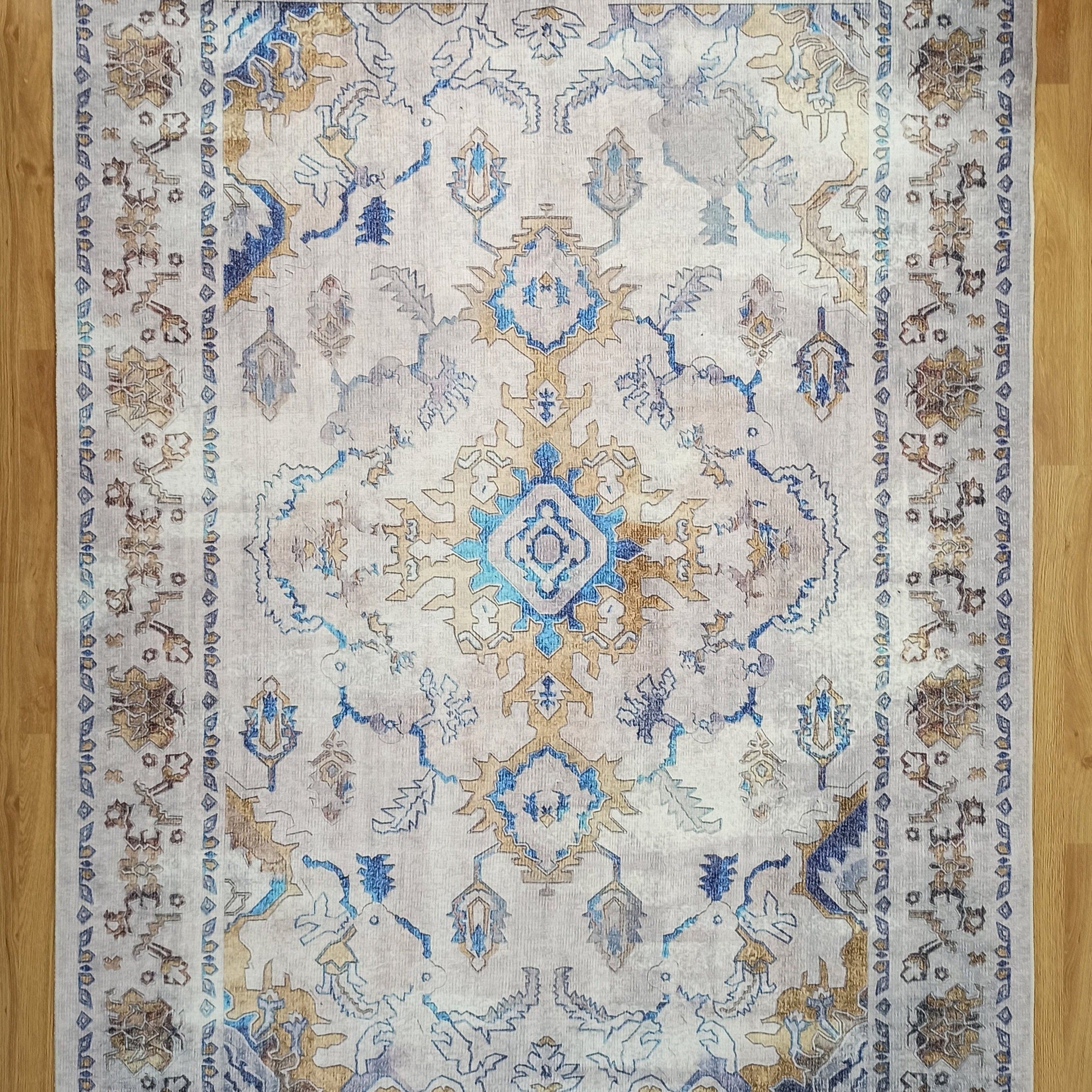 Rala Rug Turkish Oushak Faded Beige Rug