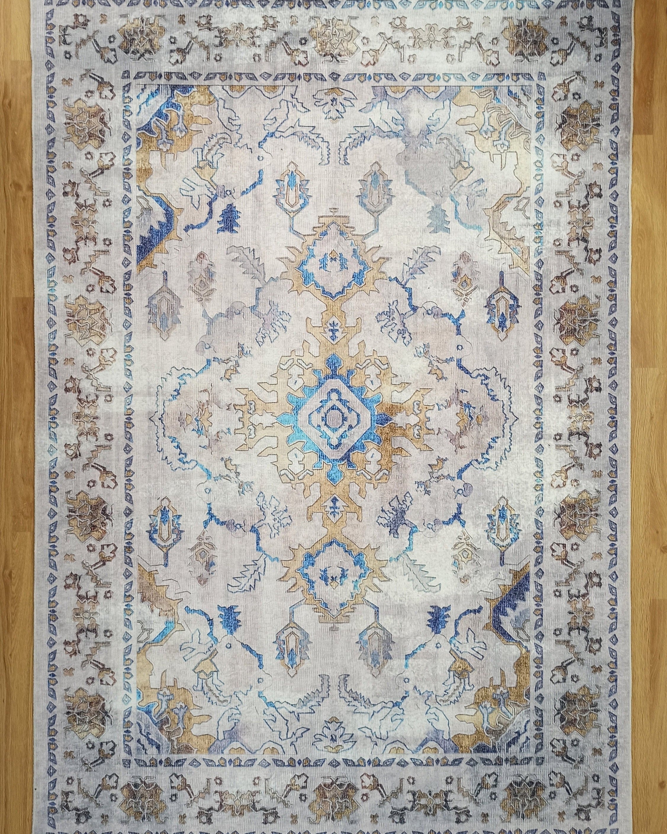 Rala Rug Turkish Oushak Faded Beige Rug