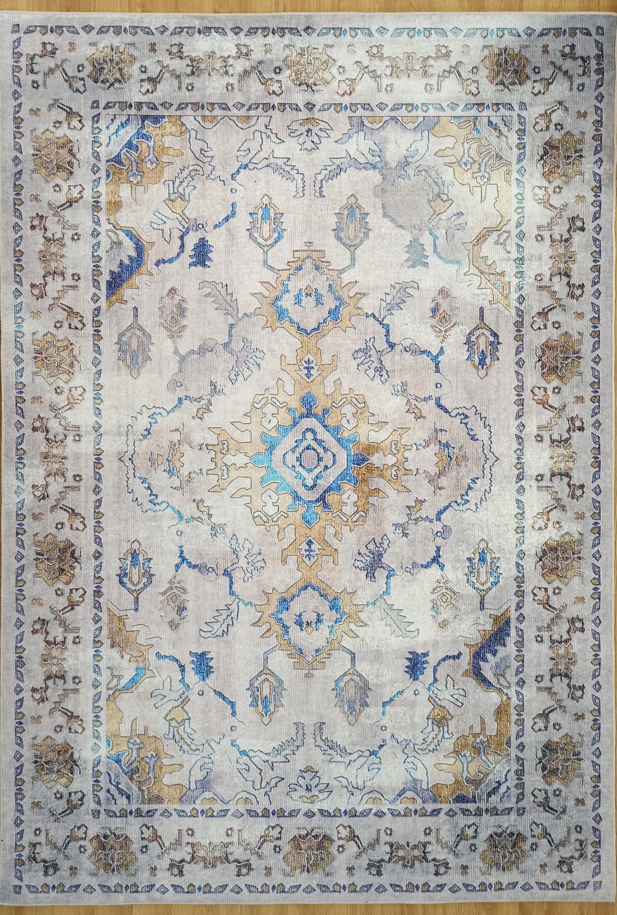 Rala Rug Turkish Oushak Faded Beige Rug