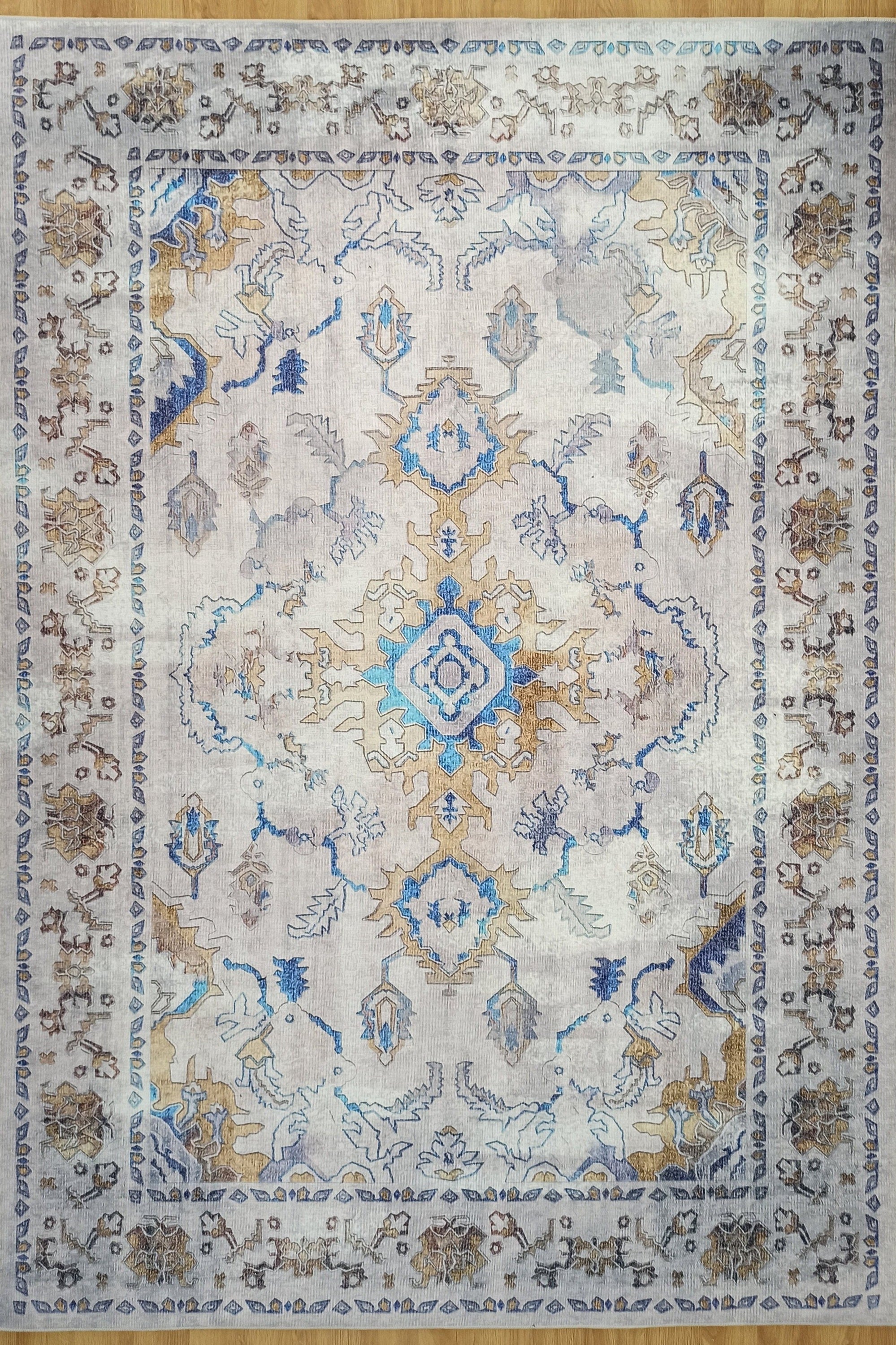 Rala Rug Turkish Oushak Faded Beige Rug
