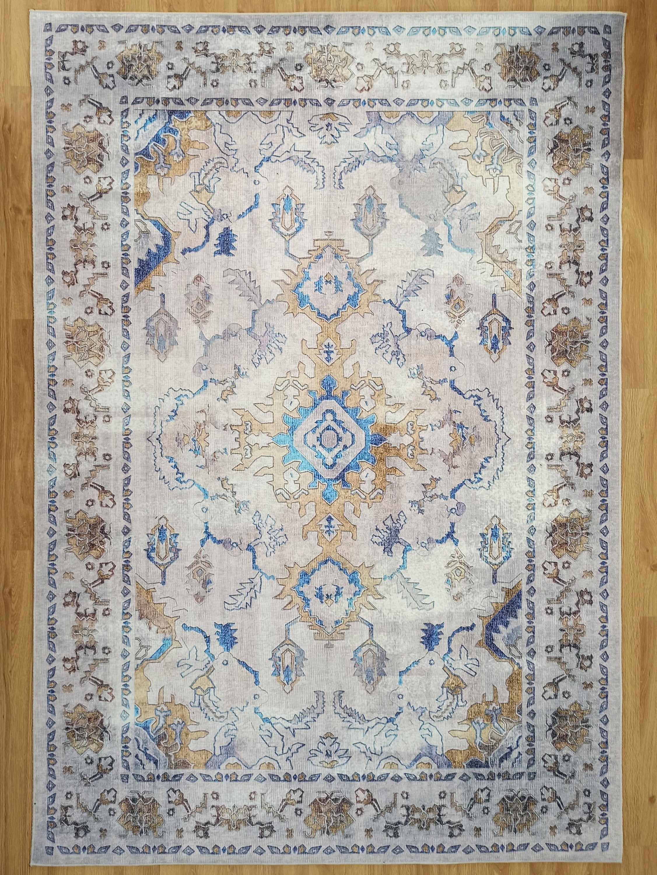 Rala Rug Turkish Oushak Faded Beige Rug