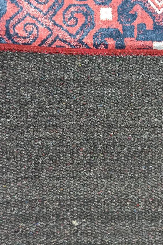 Ramsa Rug Red Navy Blue Turkish Area Rug