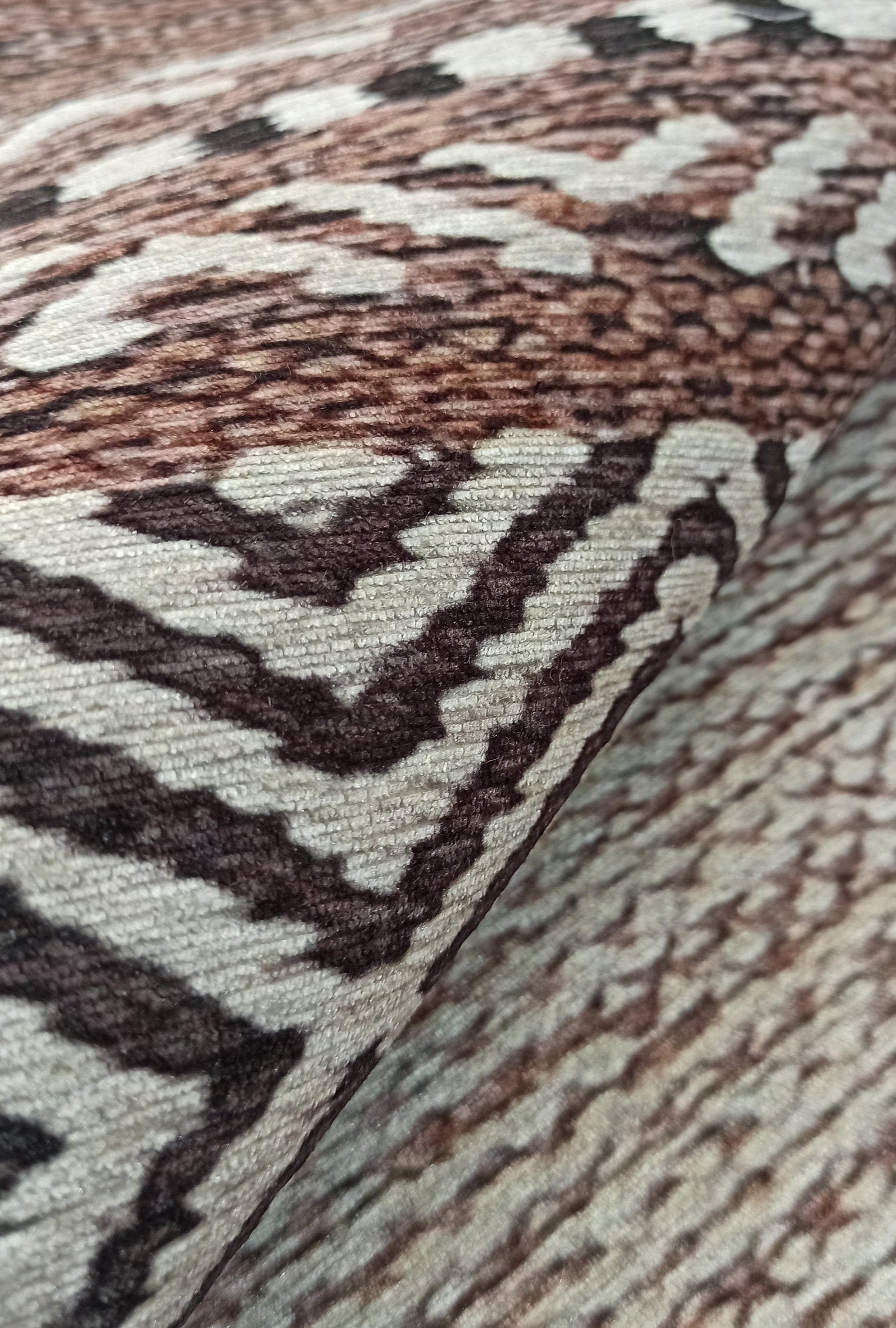 Rana Rug Kilim Design Brown Beige Striped Rug