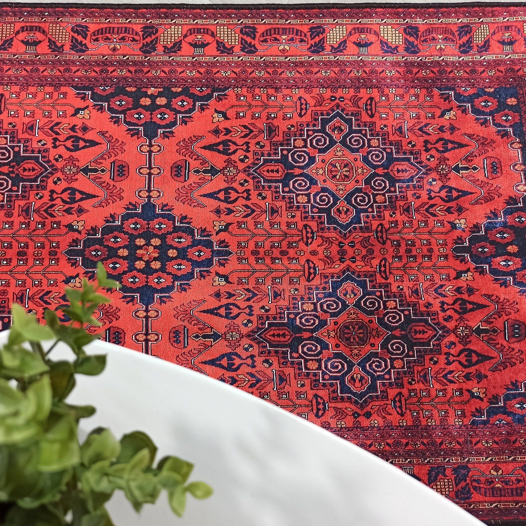 Rania Red Afghan Turkish Rug