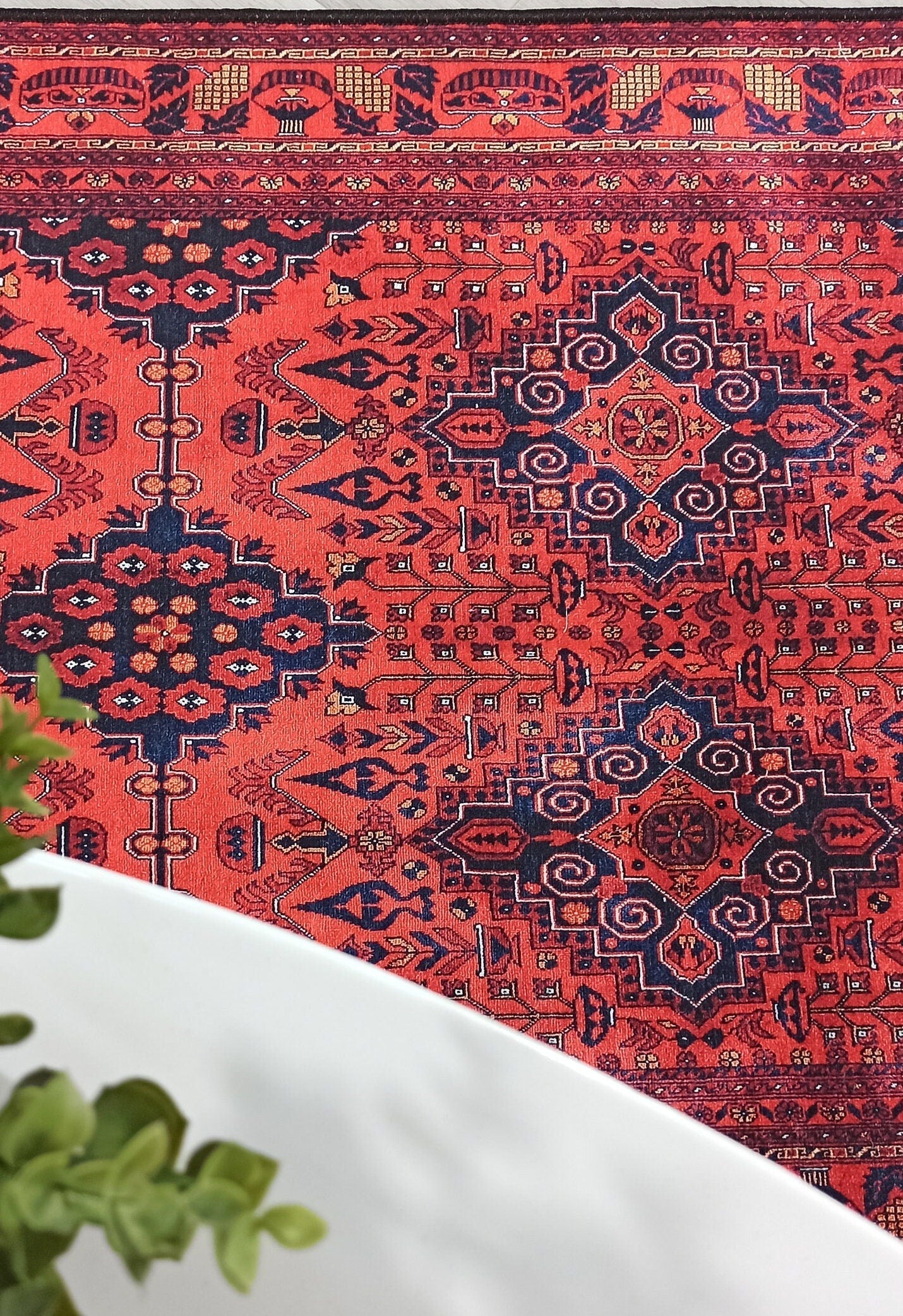 Rania Red Afghan Turkish Rug