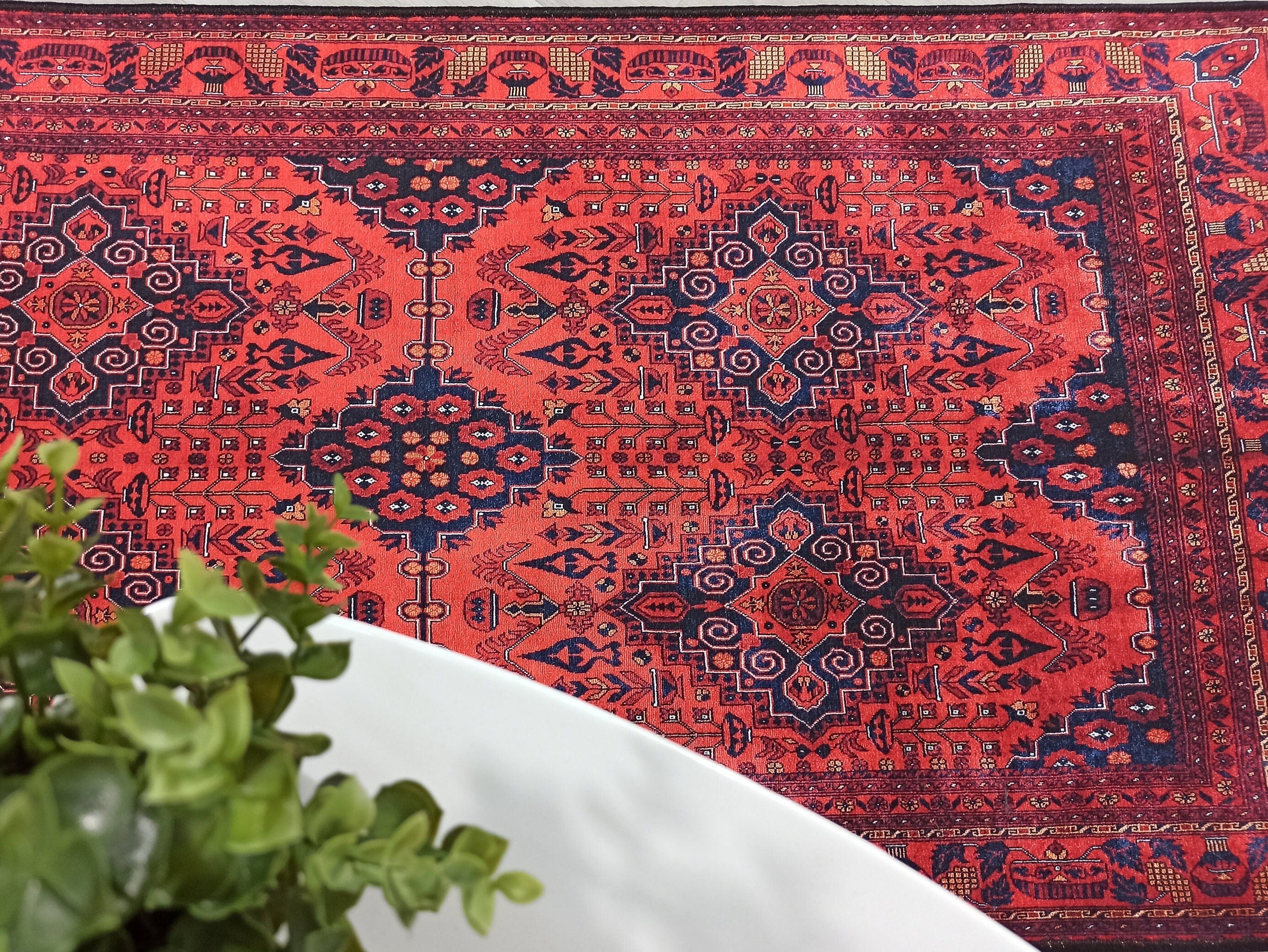 Rania Red Afghan Turkish Rug
