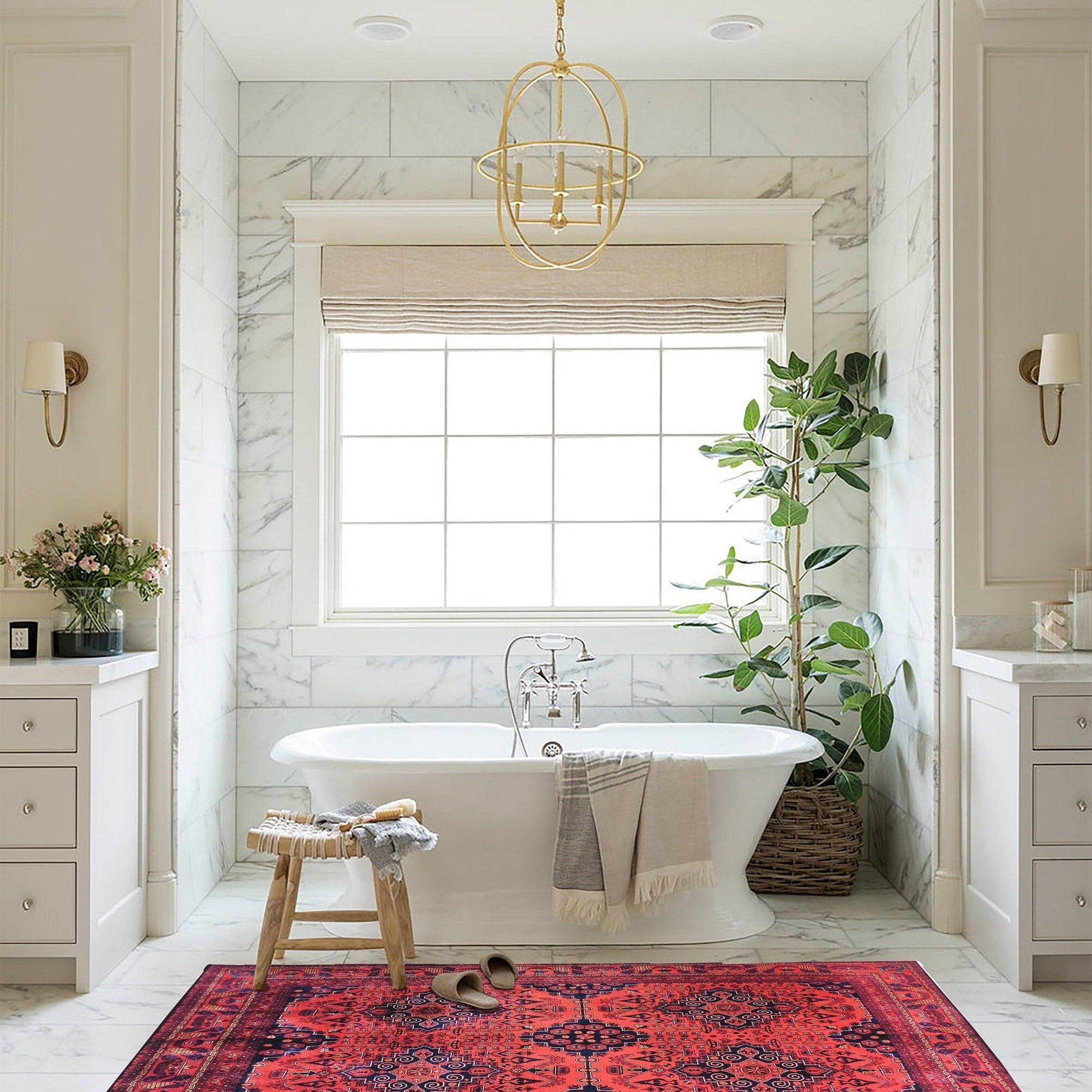 Rania Red Afghan Turkish Rug